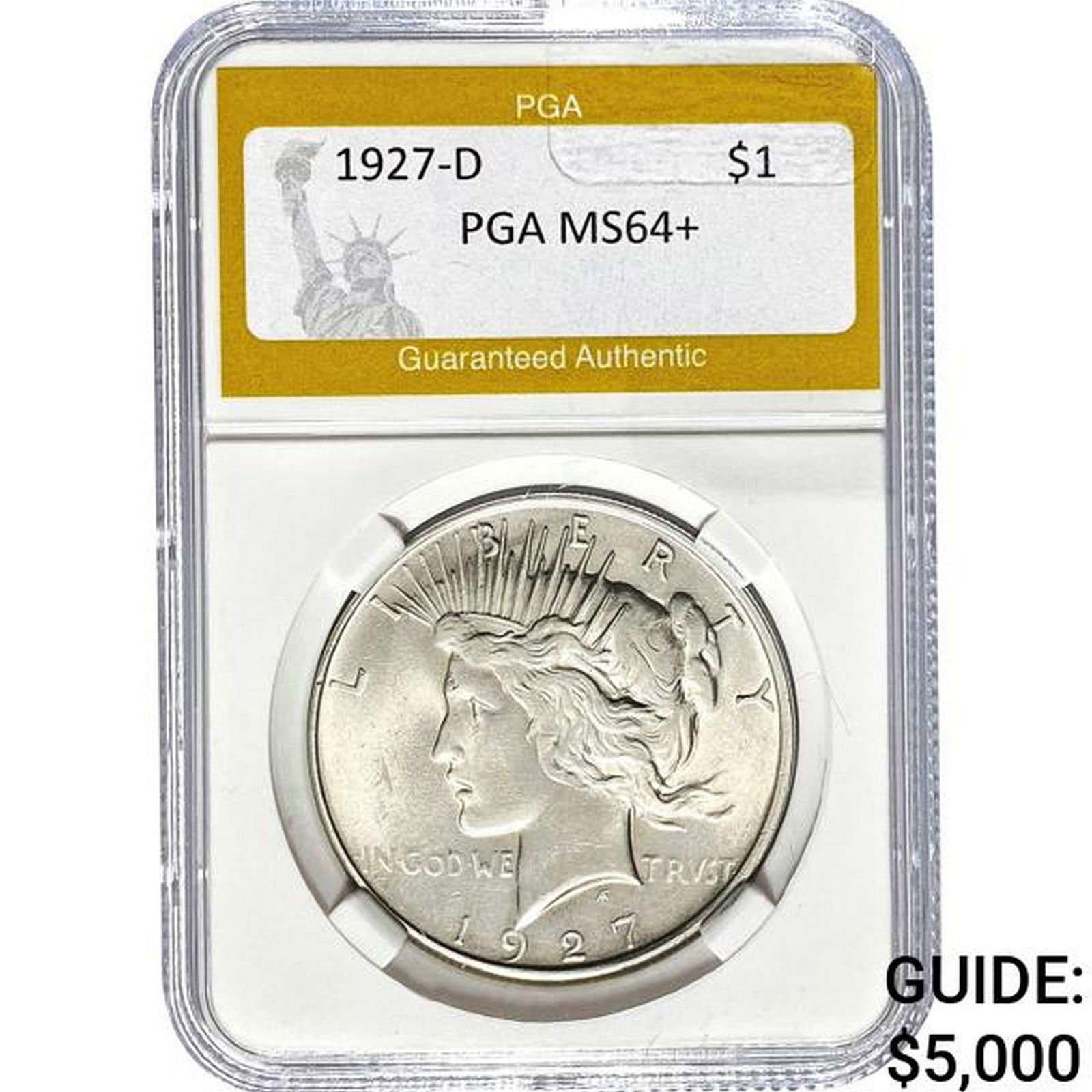 1927-D Peace Dollar PGA MS64+ (1 of 2)