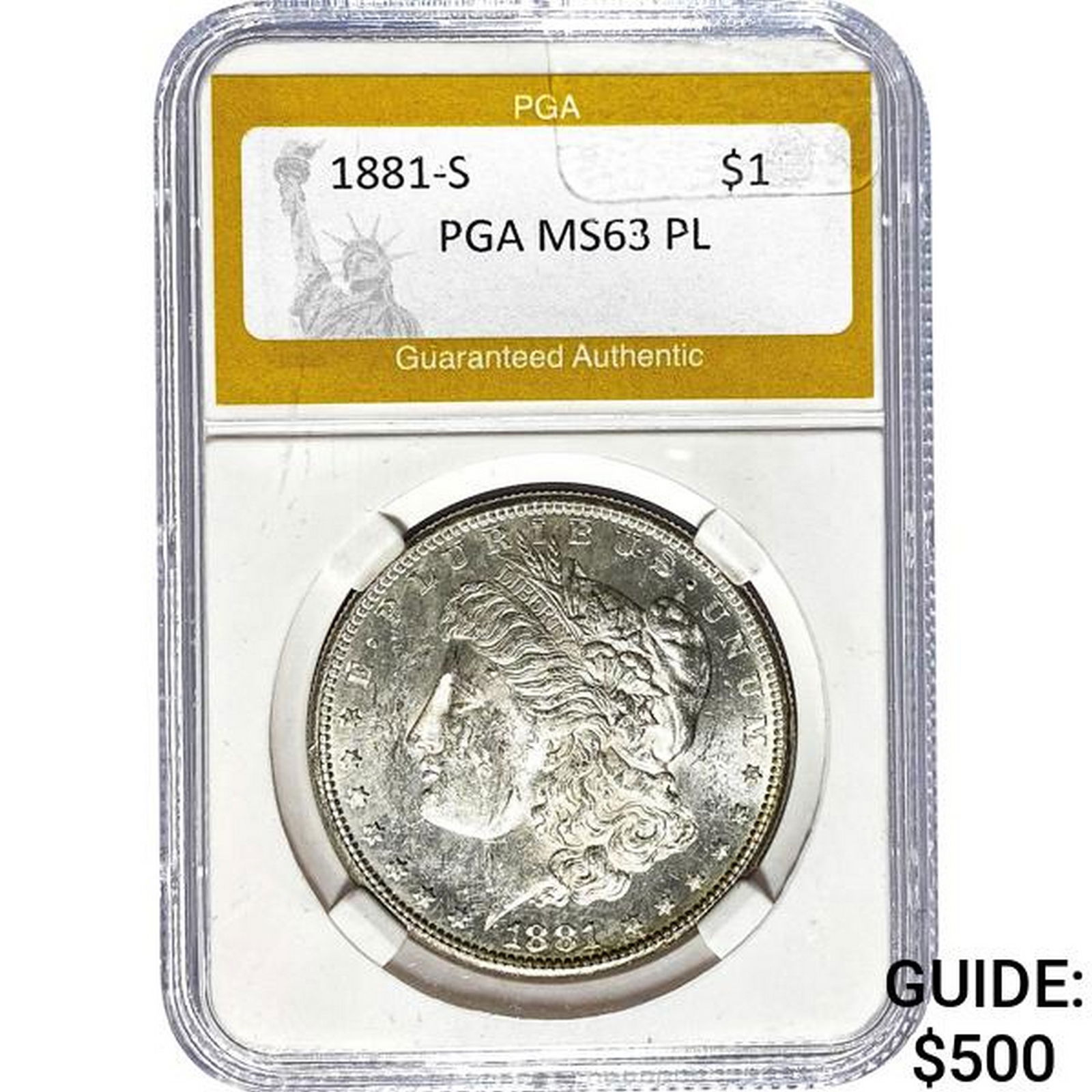 1881-S Morgan Dollar PGA MS63 PL (1 of 2)