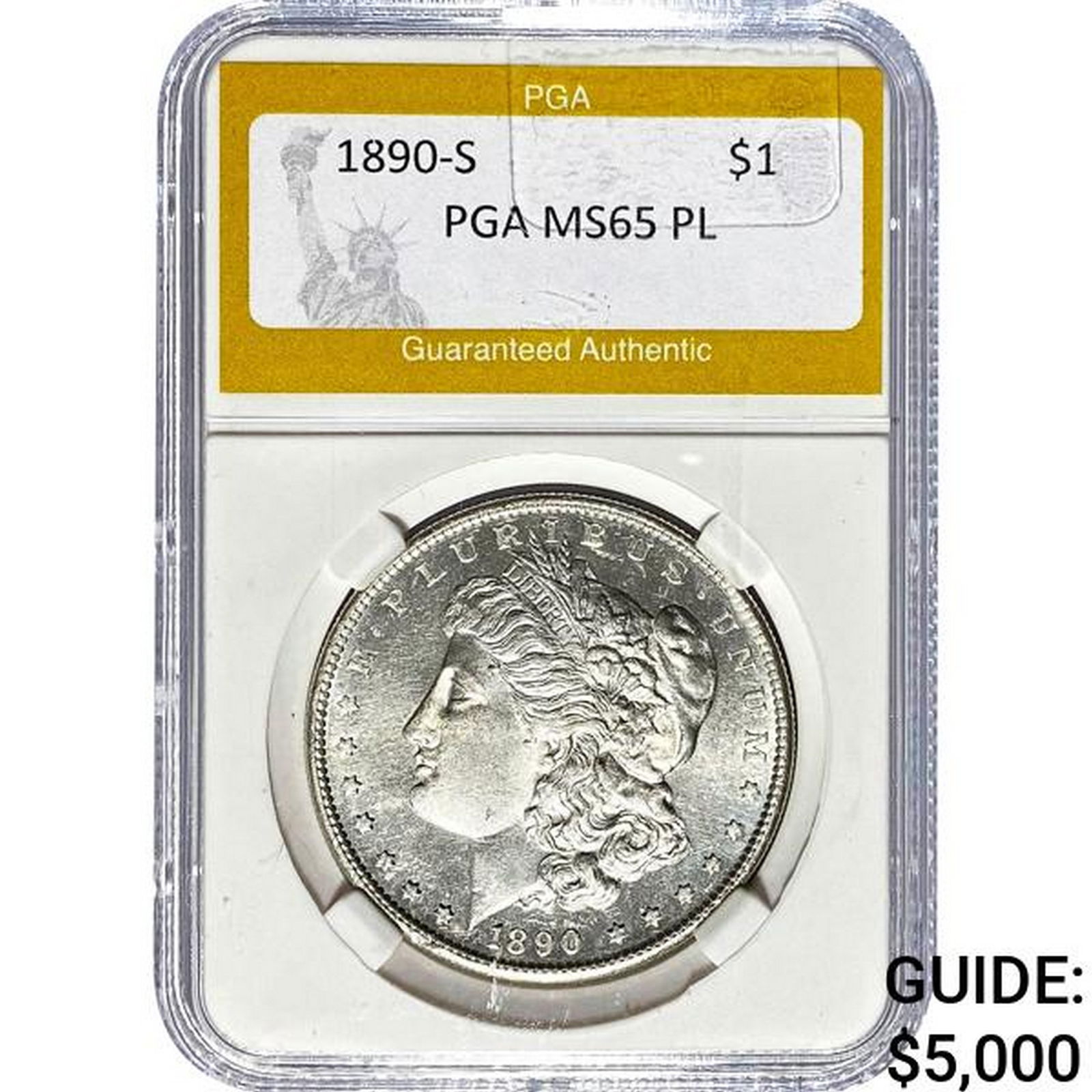 1890-S Morgan Dollar PGA MS65 PL (1 of 2)