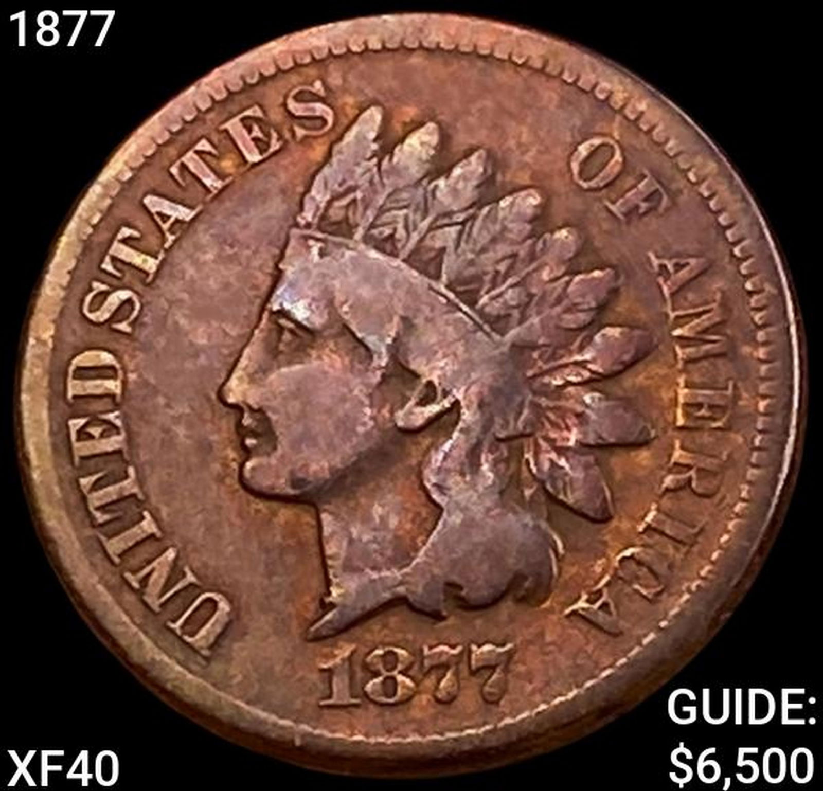 1877 Indian Head Cent NEARLY UNCIRCULATED (1 of 2)