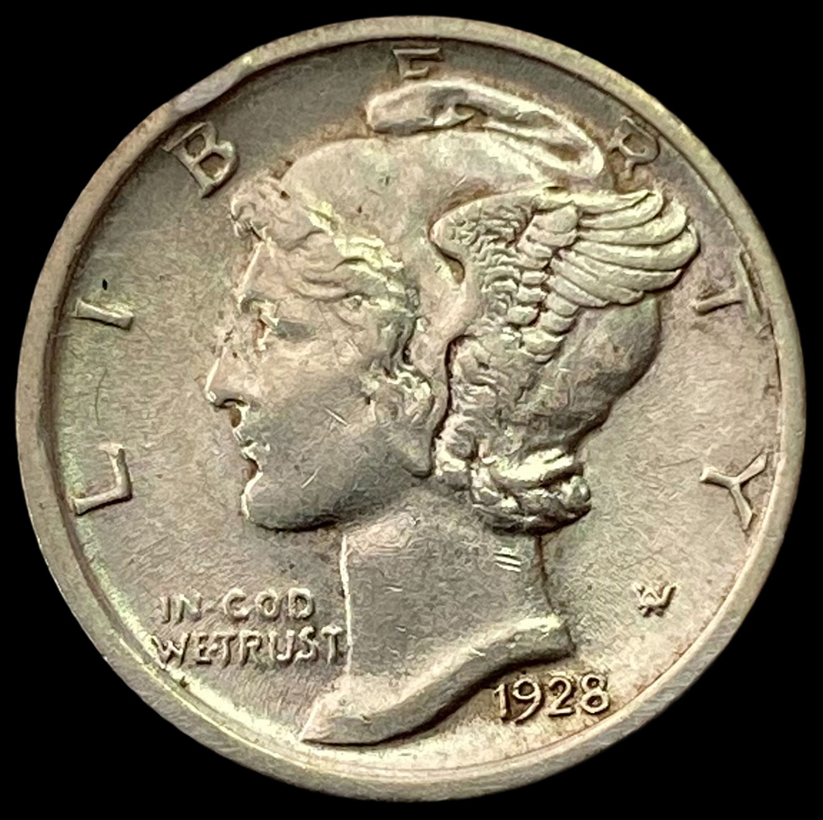 1928-D Mercury Dime CLOSELY UNC (1 of 2)