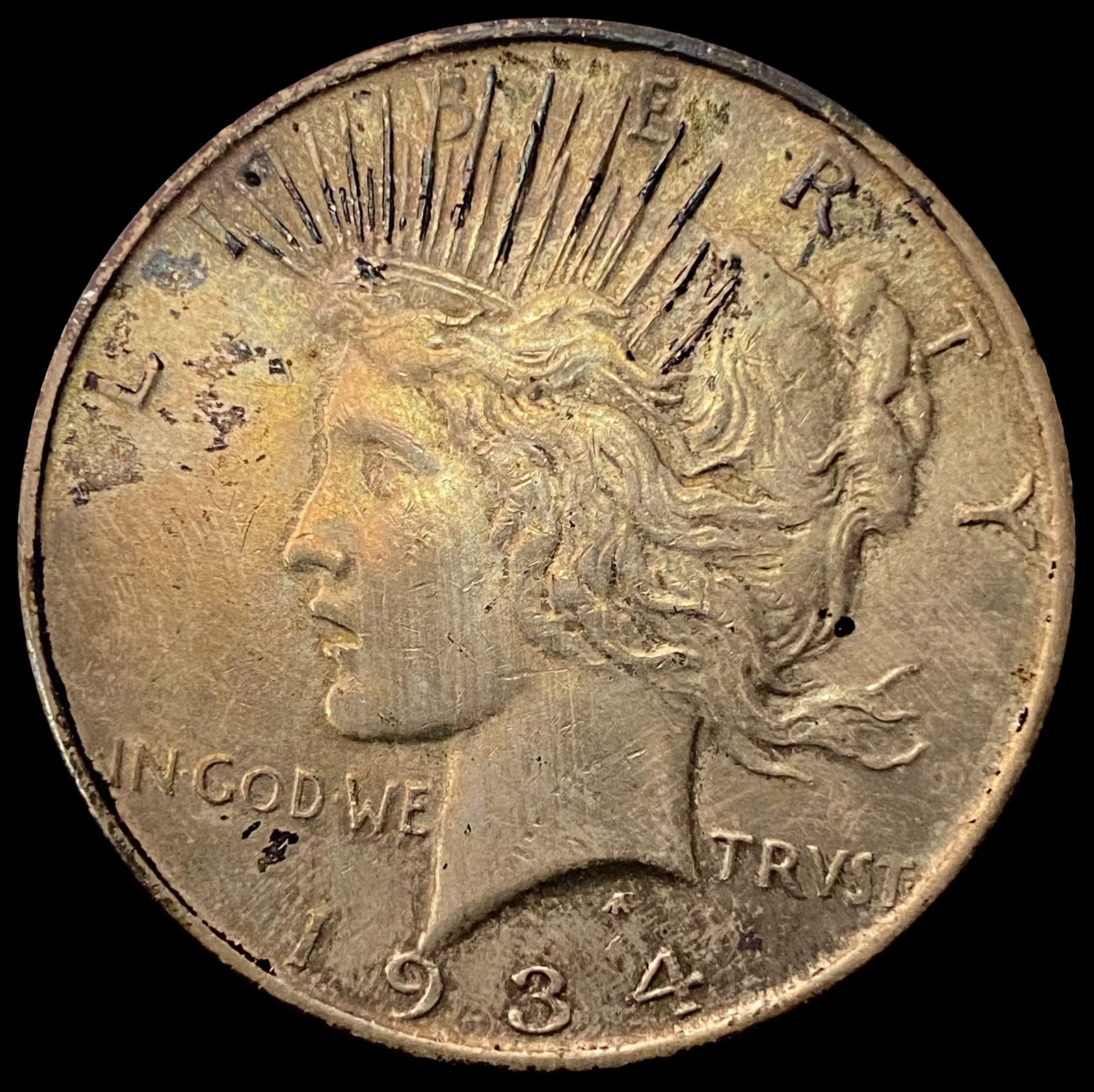 1934-D SILVER Peace Dollar UNC (1 of 2)