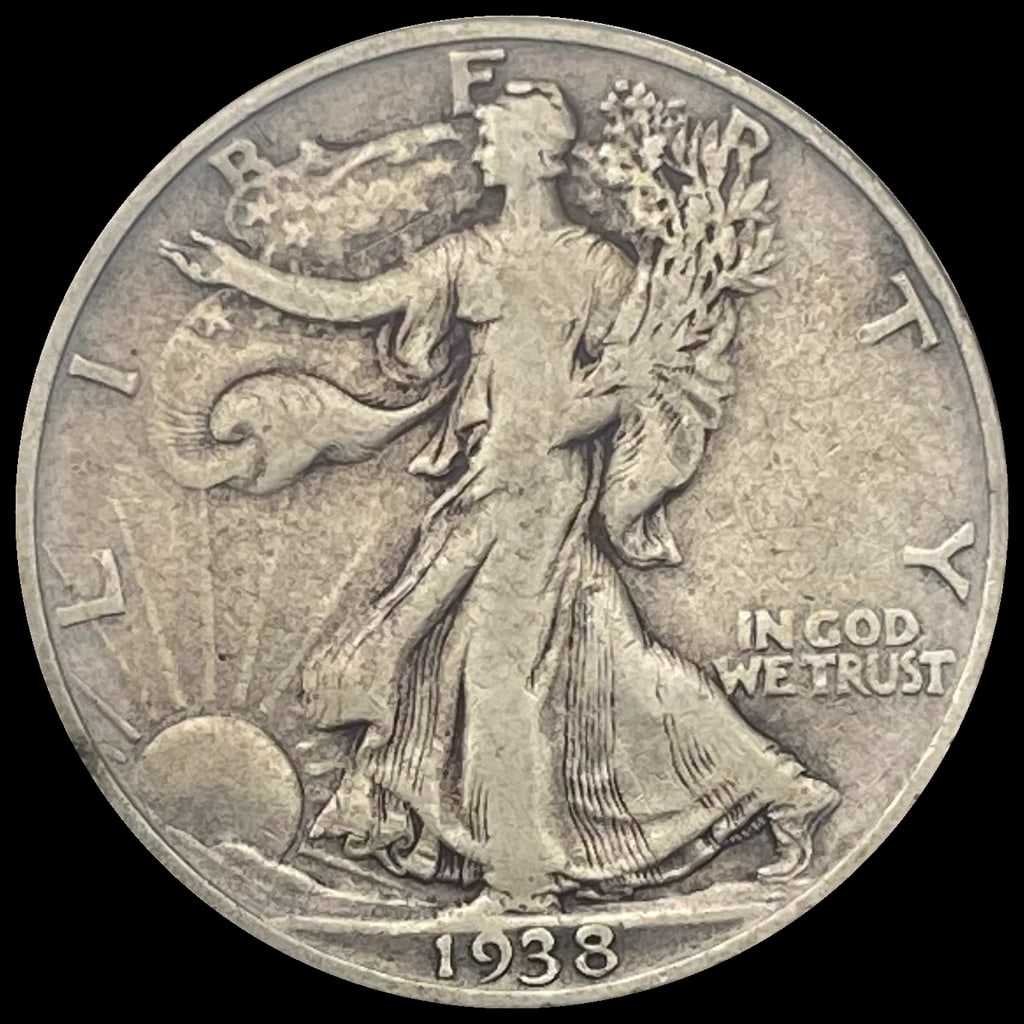1938-D Walking Liberty Half Dollar LIGHTLY CIRCULATED (1 of 2)