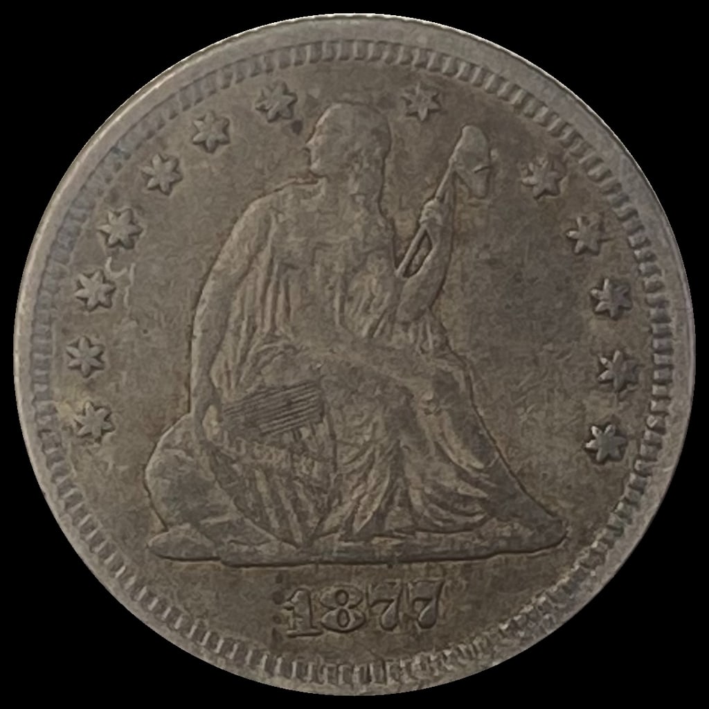 1877 Seated Liberty Quarter NEARLY UNCIRCULATED (1 of 2)