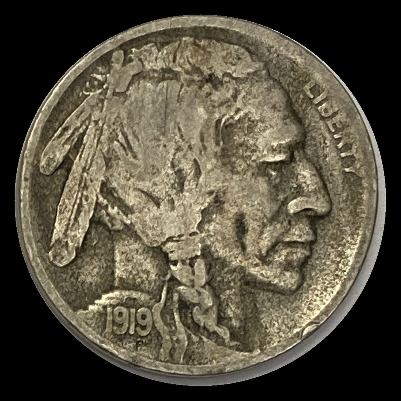 1919-D Buffalo Nickel ABOUT UNCIRCULATED (1 of 2)