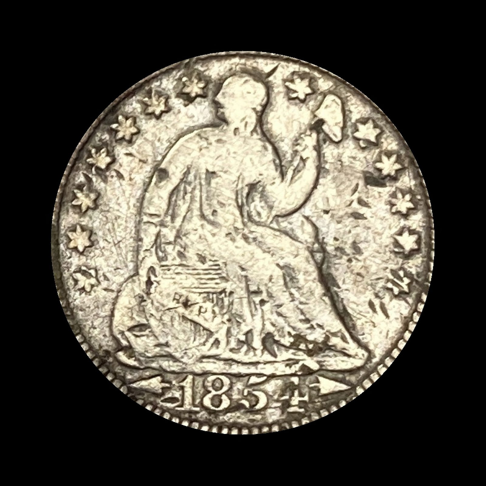 1854 Seated Liberty Half Dime HIGH GRADE (1 of 2)