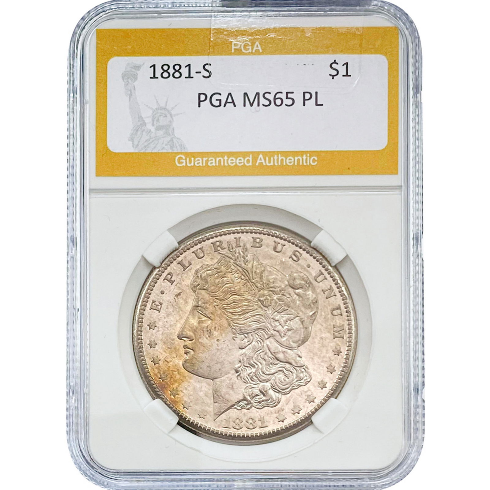 1881-S Morgan Dollar PGA MS65 PL SILVER (1 of 2)