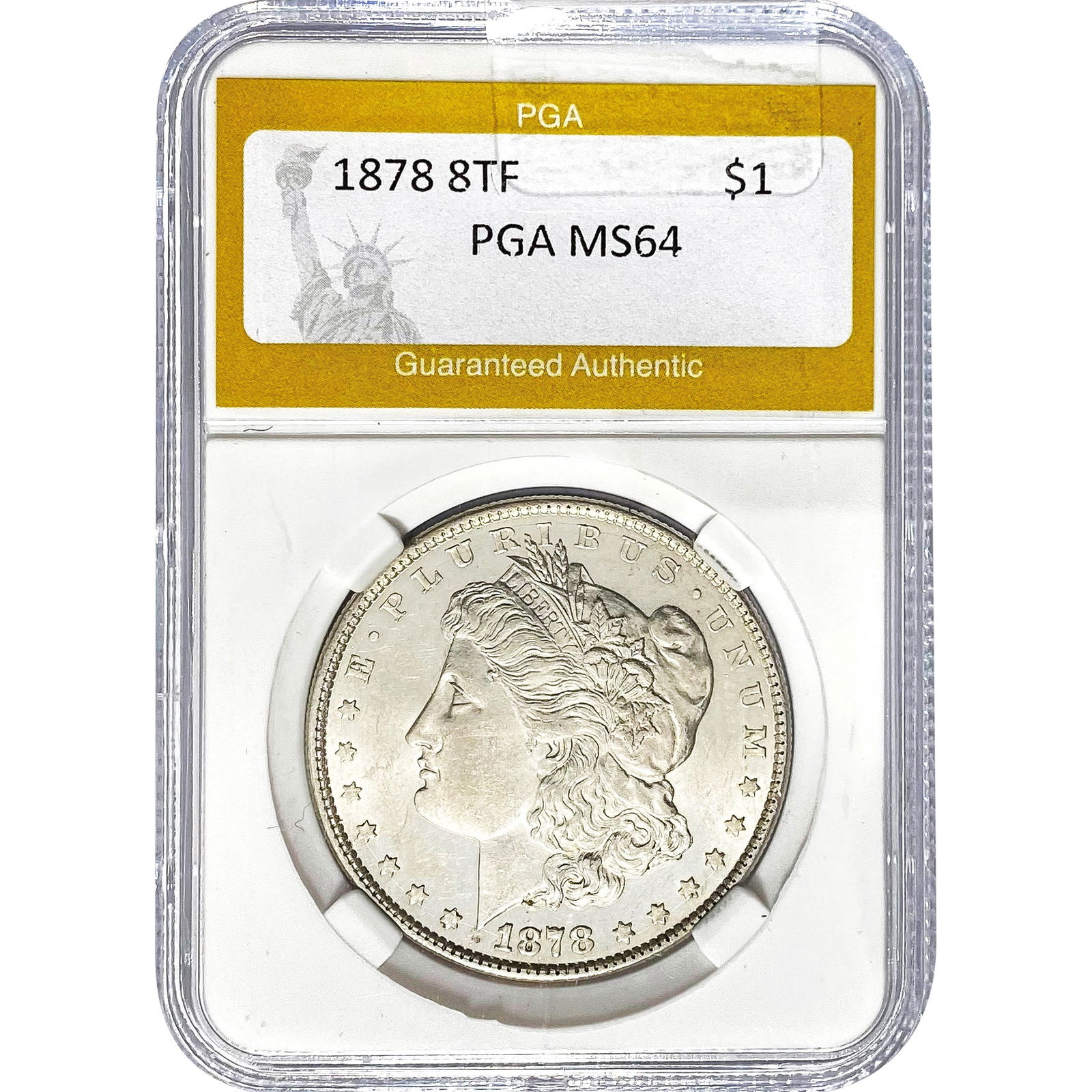 1878 8TF Morgan Dollar PGA MS64 (1 of 2)