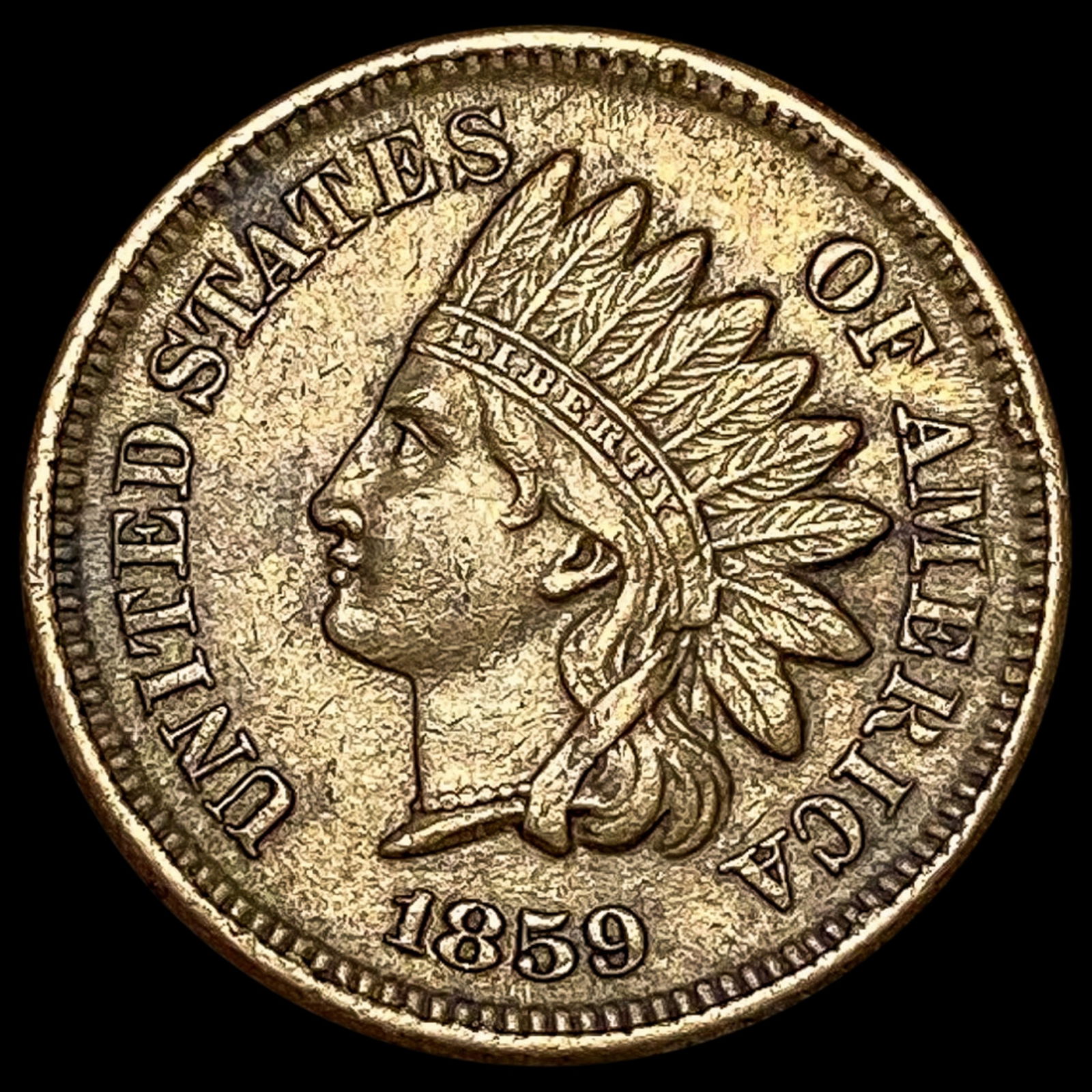 1859 Indian Head Cent CLOSELY UNCIRCULATED (1 of 2)
