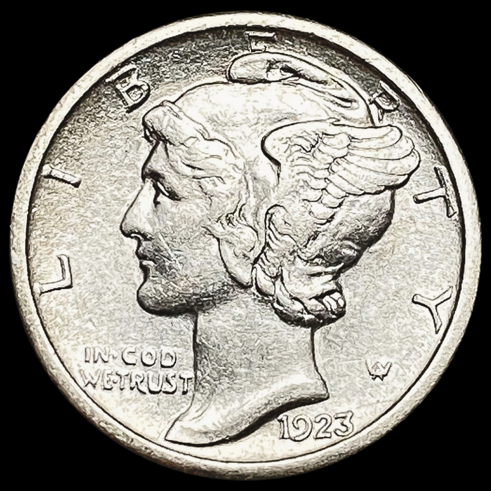 1923-S Mercury Dime  CHOICE AU (1 of 2)