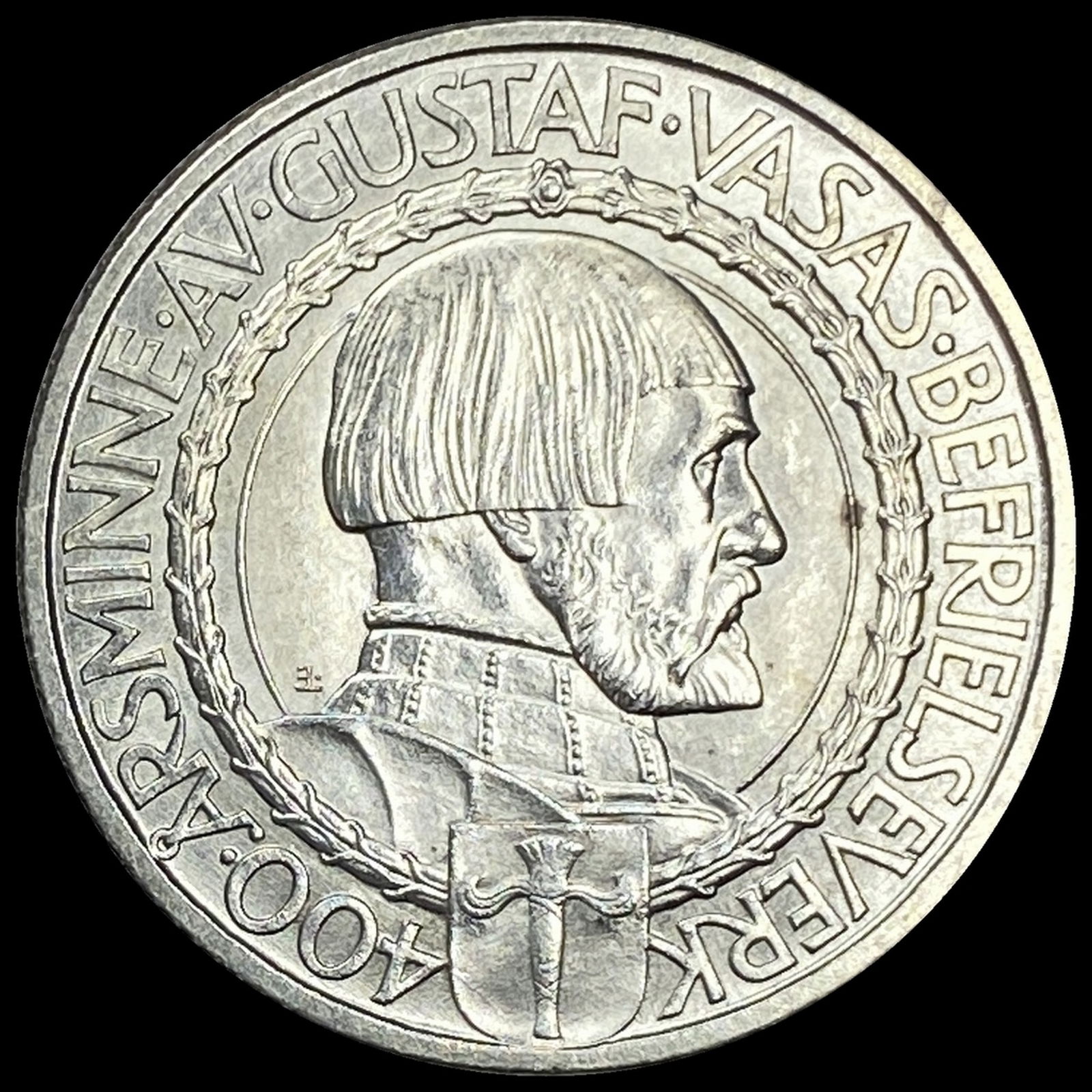 1921 Sweden Silver 2 Kroner-Gustaf Vasa UNCIRCULATED (1 of 2)
