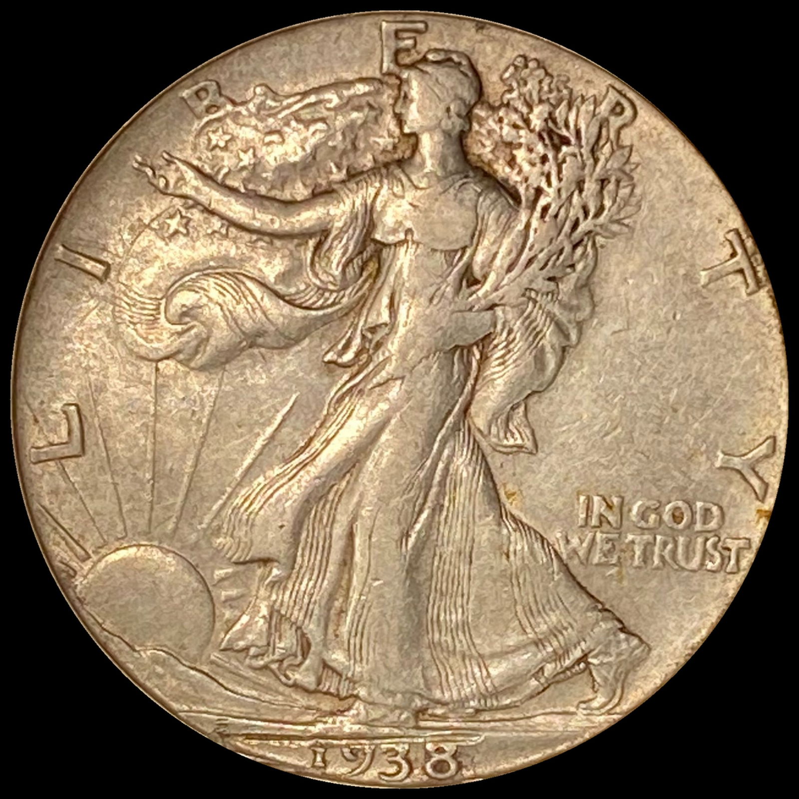 1938-D Walking Liberty Half Dollar LIGHTLY CIRCULATED (1 of 2)