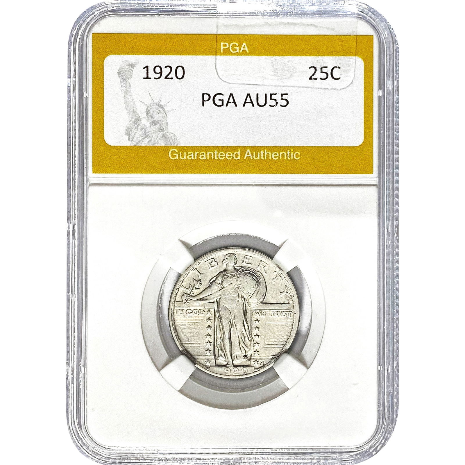1920 Standing Liberty 25C PGA AU55 (1 of 2)