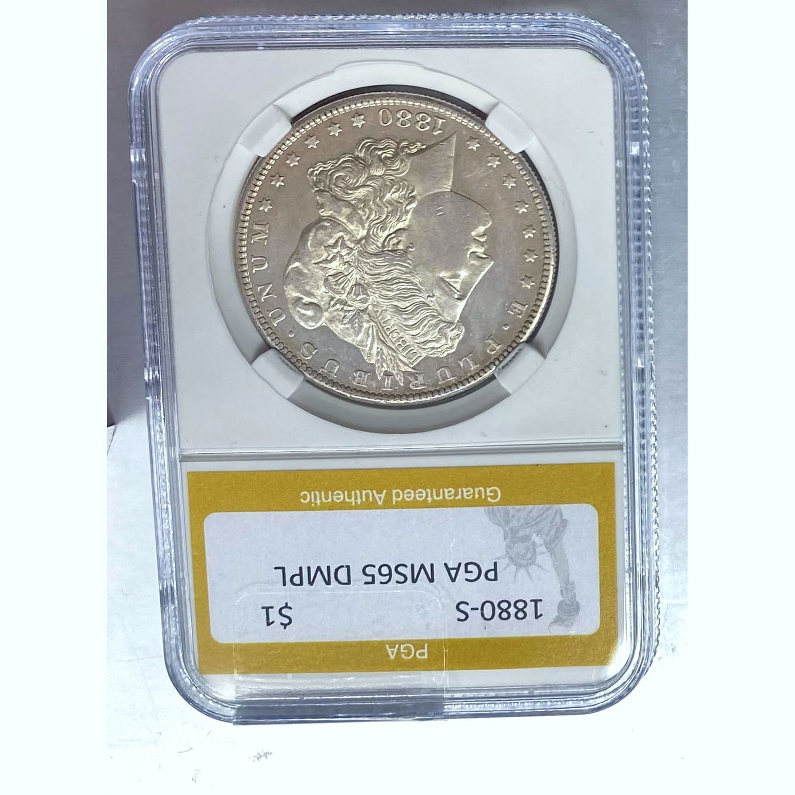 1880-S Morgan Dollar PGA MS65 DMPL (1 of 2)