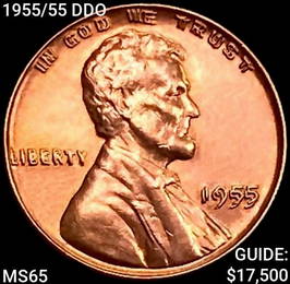 1955/55 DDO Wheat Cent GEM BU