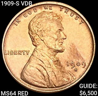 1909-S VDB Wheat Cent CHOICE BU RD: 1909-S VDB Wheat Cent CHOICE BU RD