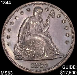 1844 Seated Liberty Dollar CHOICE BU: 1844 Seated Liberty Dollar CHOICE BU