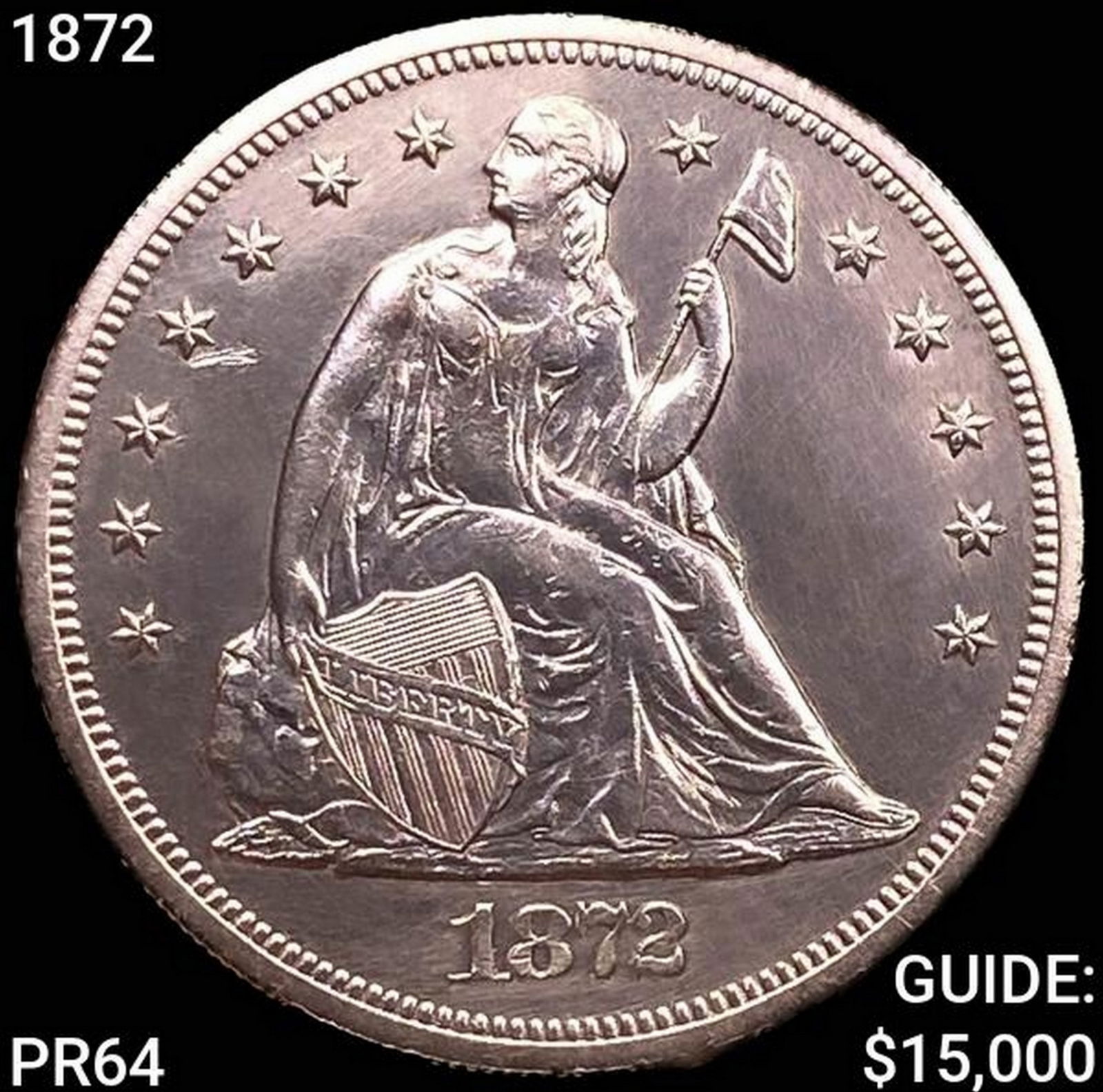 1872 Seated Liberty Dollar GEM PROOF (1 of 2)