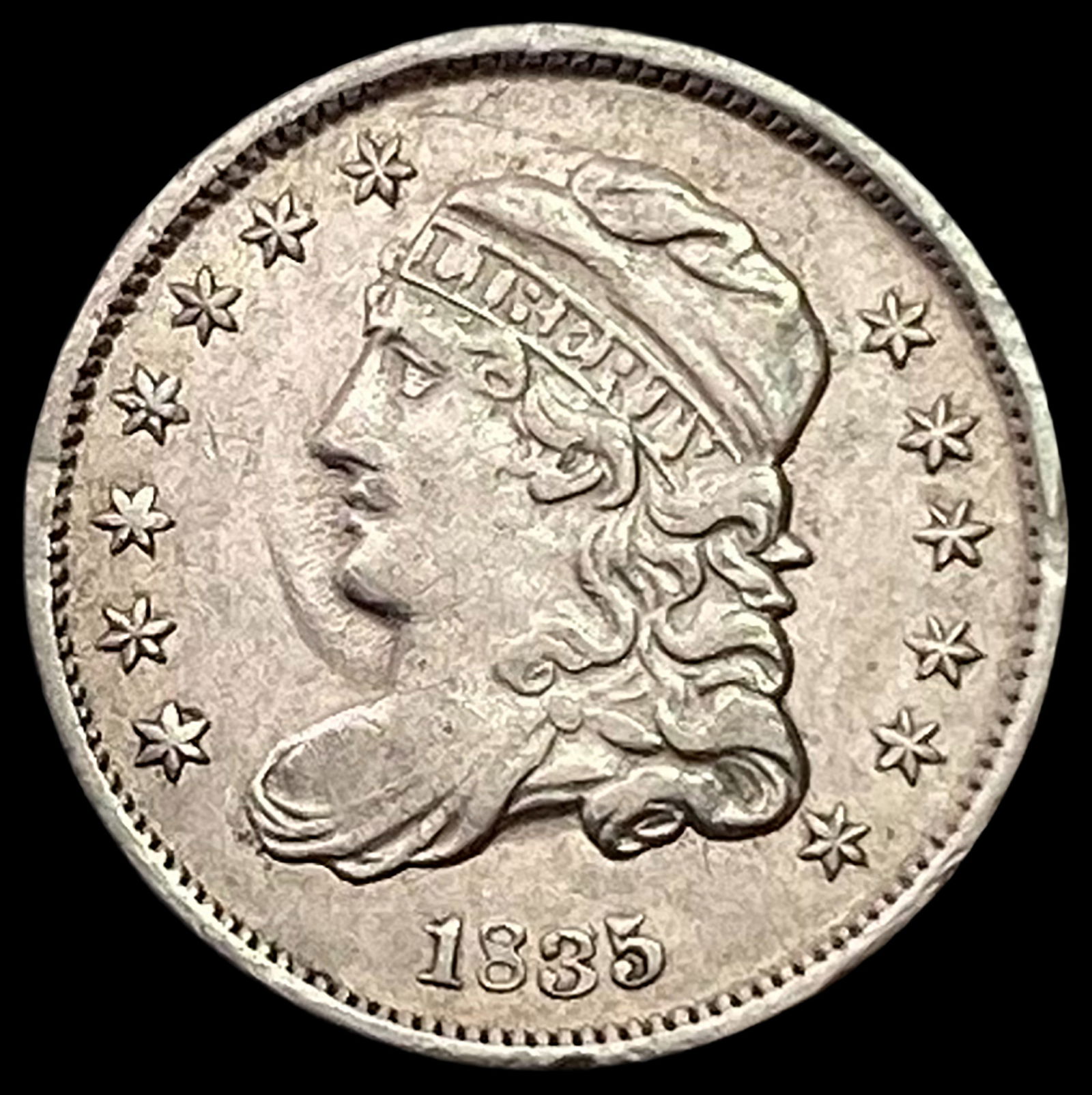 1835 Capped Bust Half Dime CLOSELY UNCIRCULATED (1 of 2)