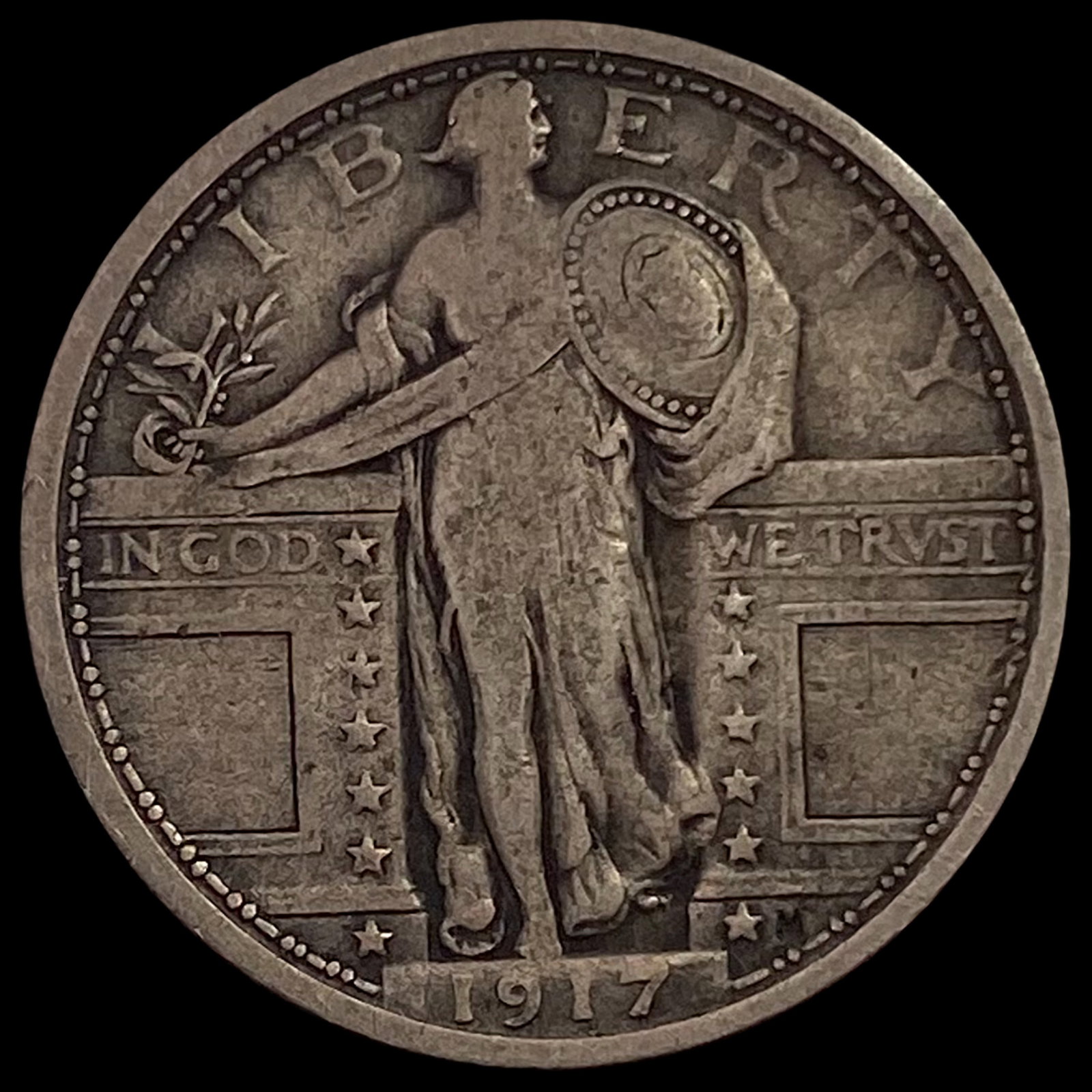 1917 Standing Liberty Quarter LIGHTLY CIRCULATED: 1917 Standing Liberty Quarter LIGHTLY CIRCULATED