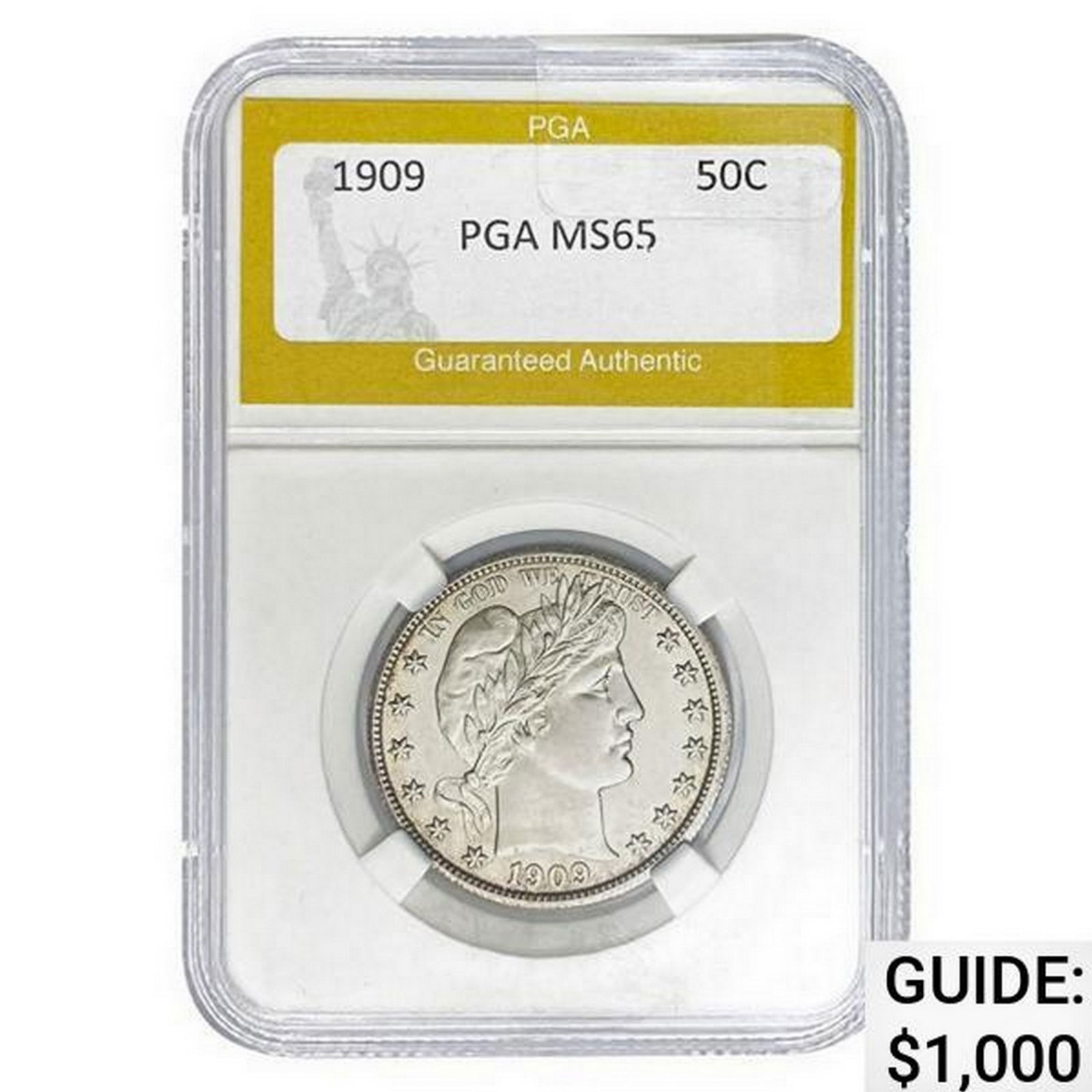 1909 Barber Half Dollar PGA MS65 (1 of 2)