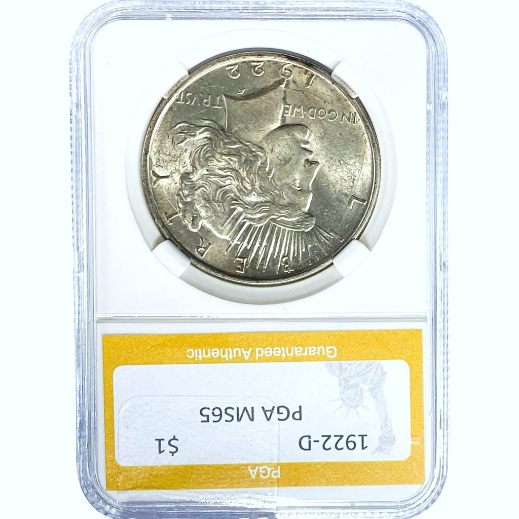 1922-D Peace Dollar PGA MS65: 1922-D Peace Dollar PGA MS65