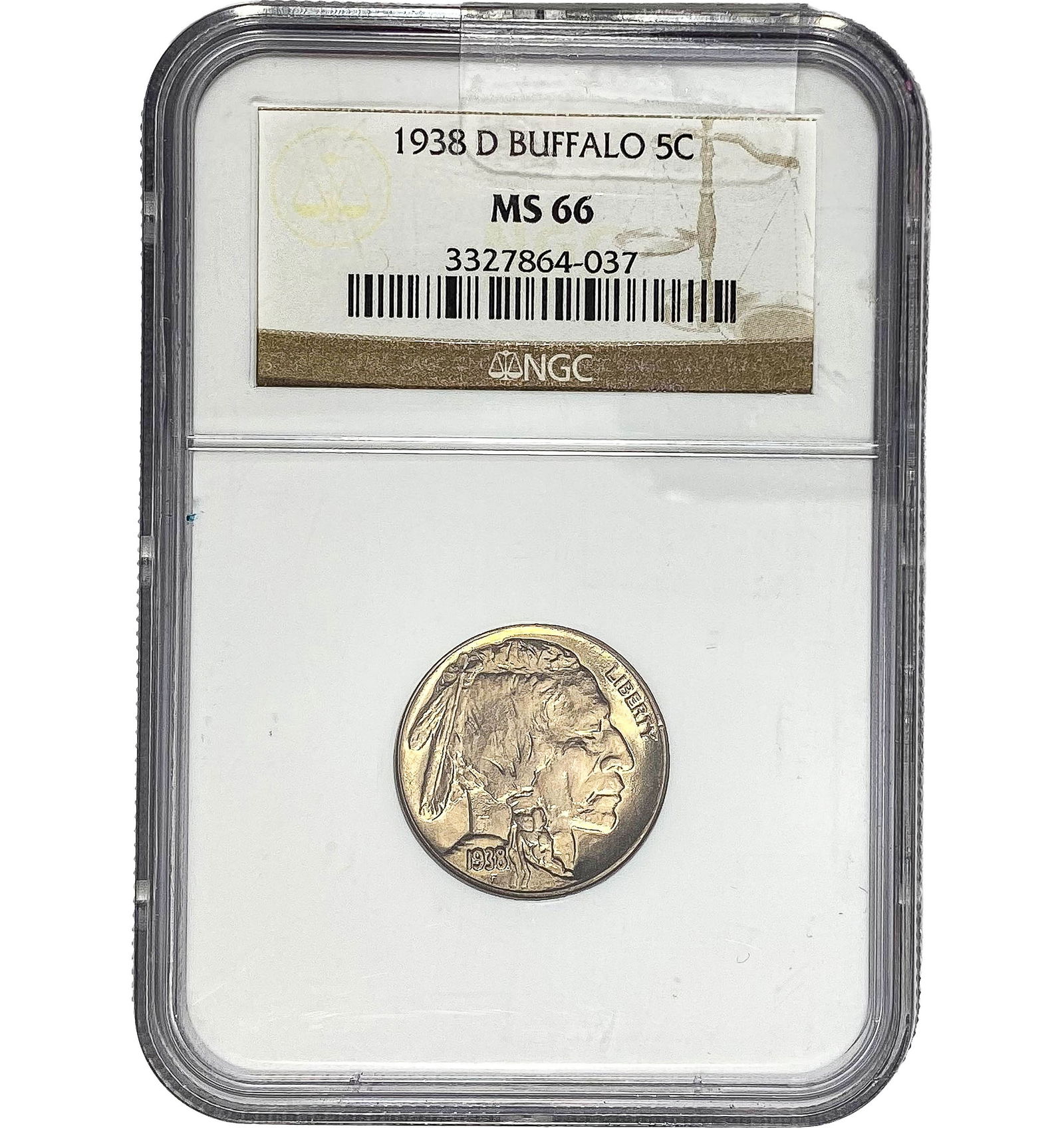 1938-D Buffalo 5C NGC MS66 (1 of 2)