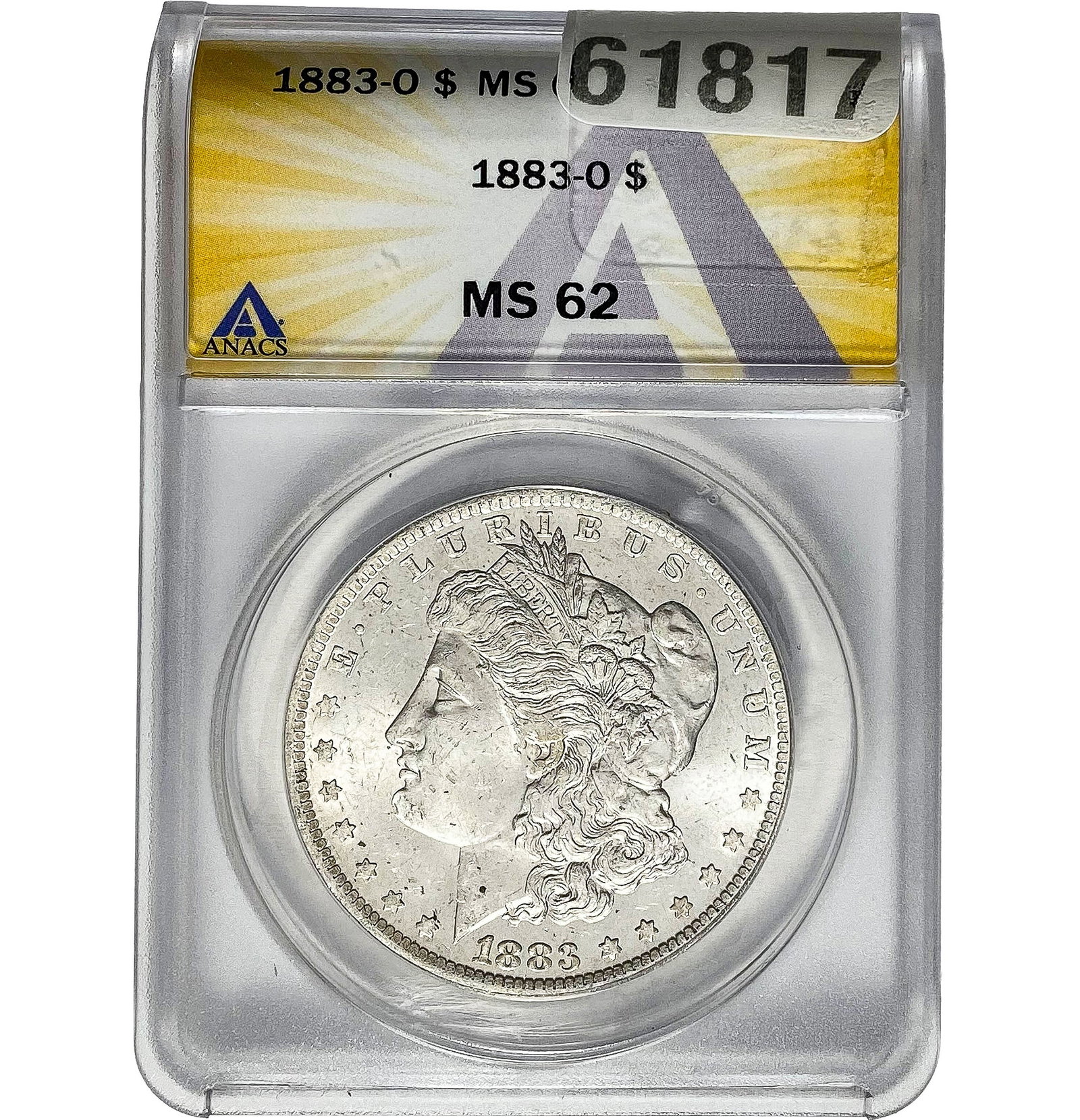 1883-O Morgan Dollar ANACS MS62 SILVER: 1883-O Morgan Dollar ANACS MS62 SILVER