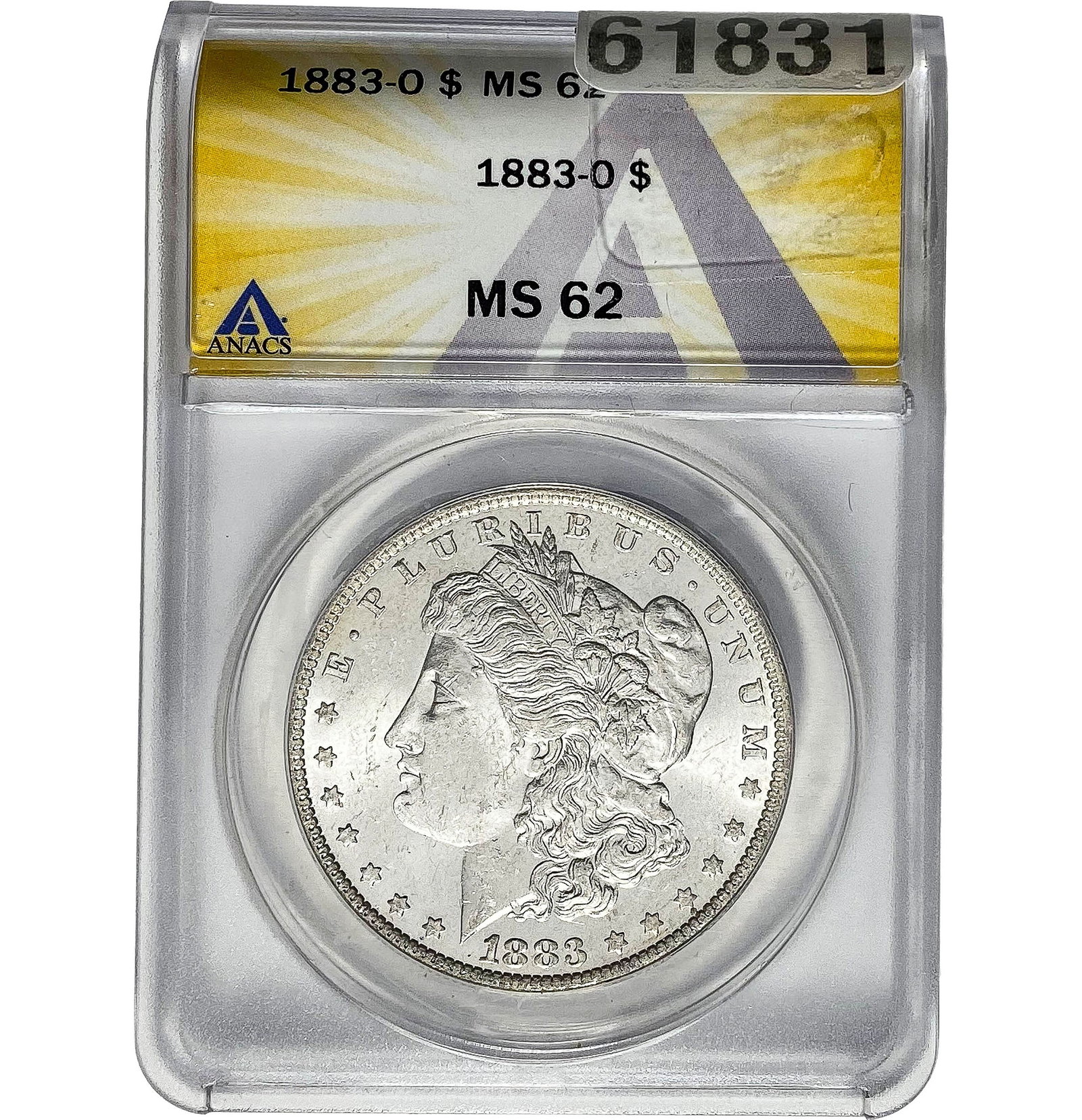 1883-O Morgan Dollar ANACS MS62 SILVER: 1883-O Morgan Dollar ANACS MS62 SILVER