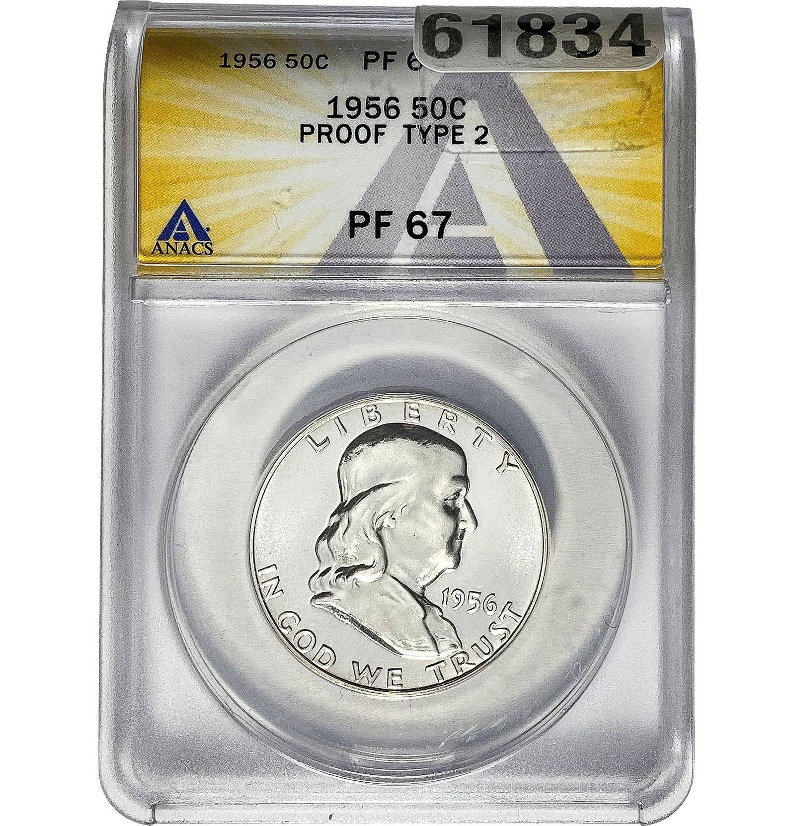1956 Franklin 50C Proof Type 2 ANACS PF 67 (1 of 2)