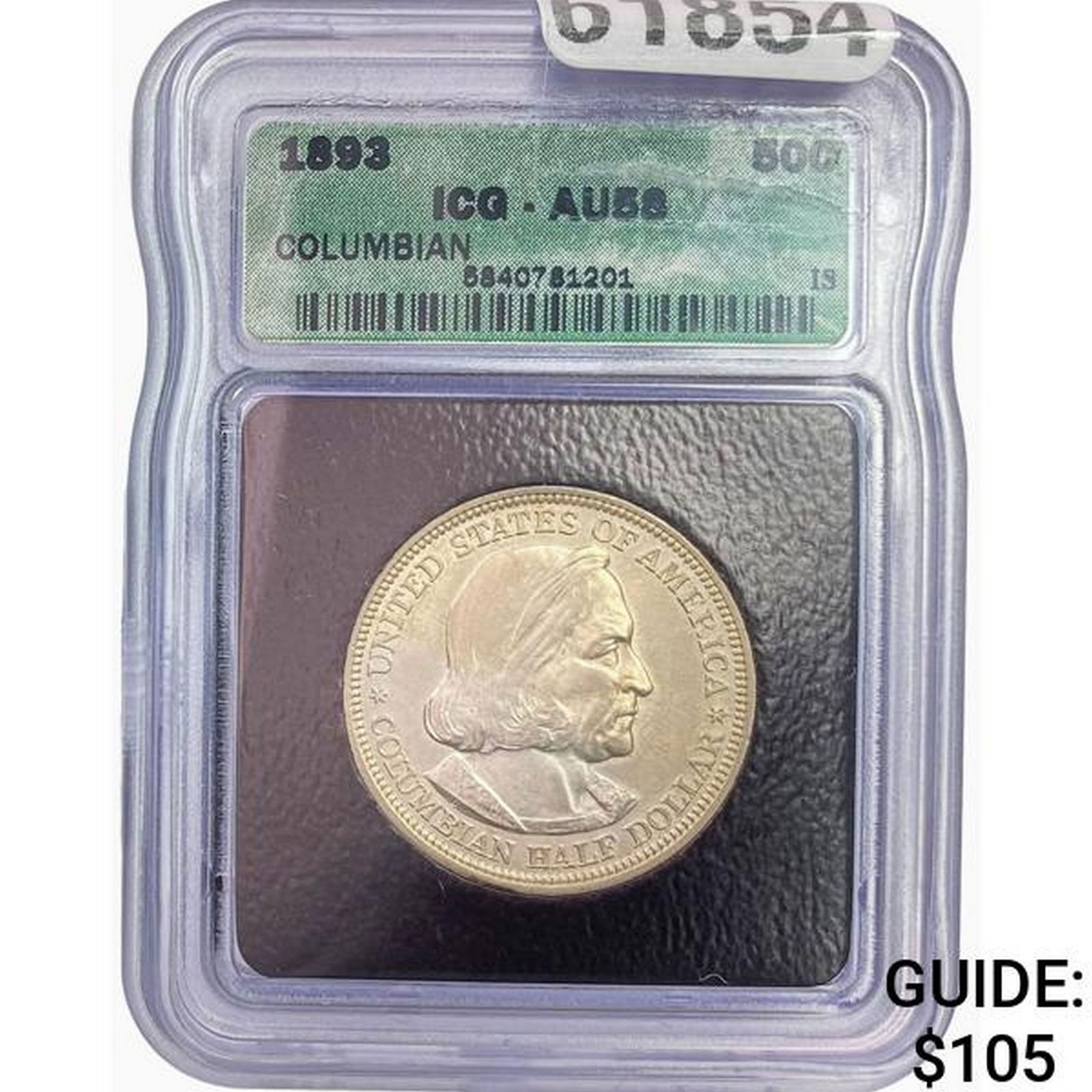 1893 Columbian Half Dollar ICG AU58 (1 of 2)