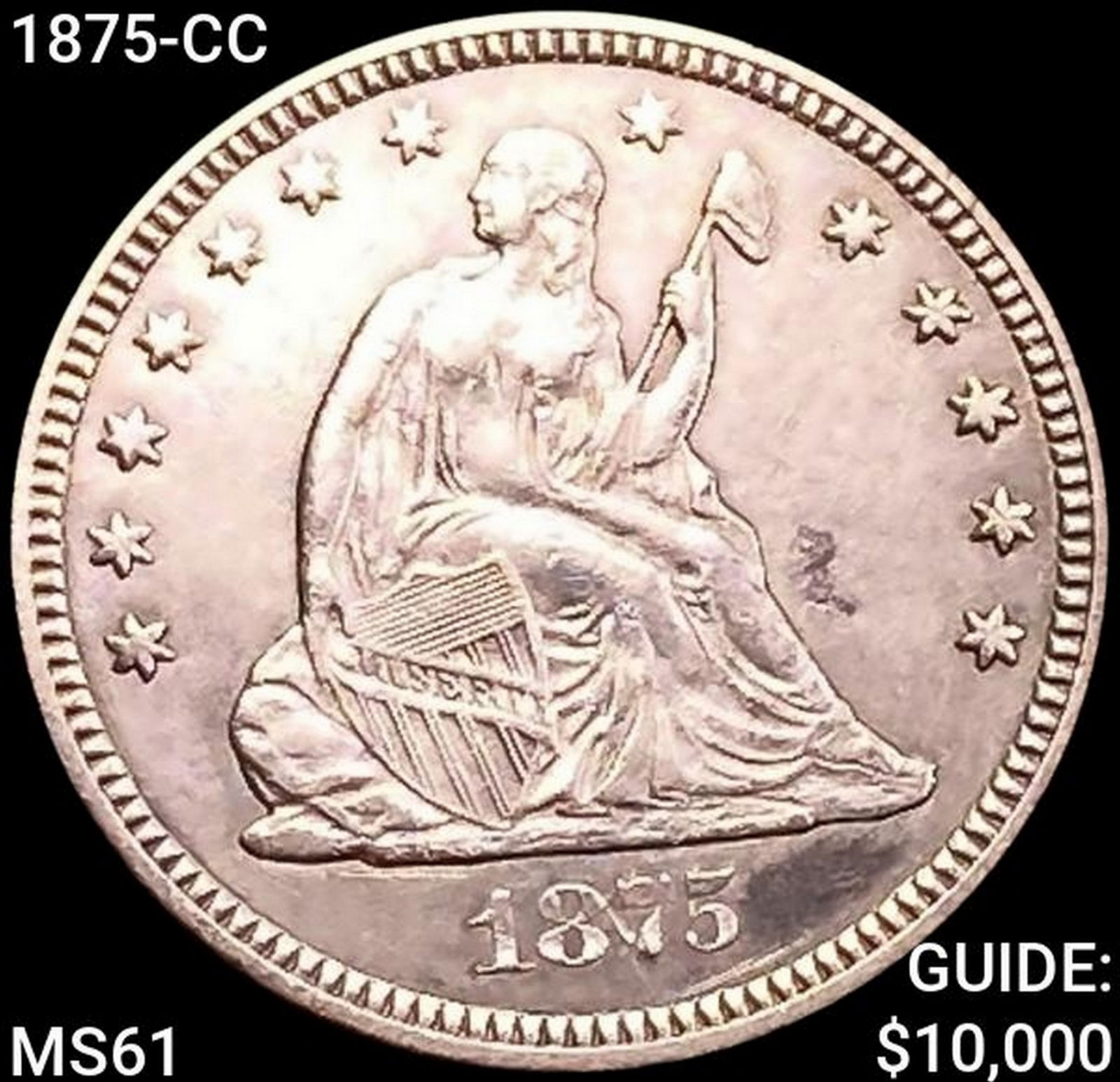 1875-CC Seated Liberty Quarter UNCIRCULATED (1 of 2)