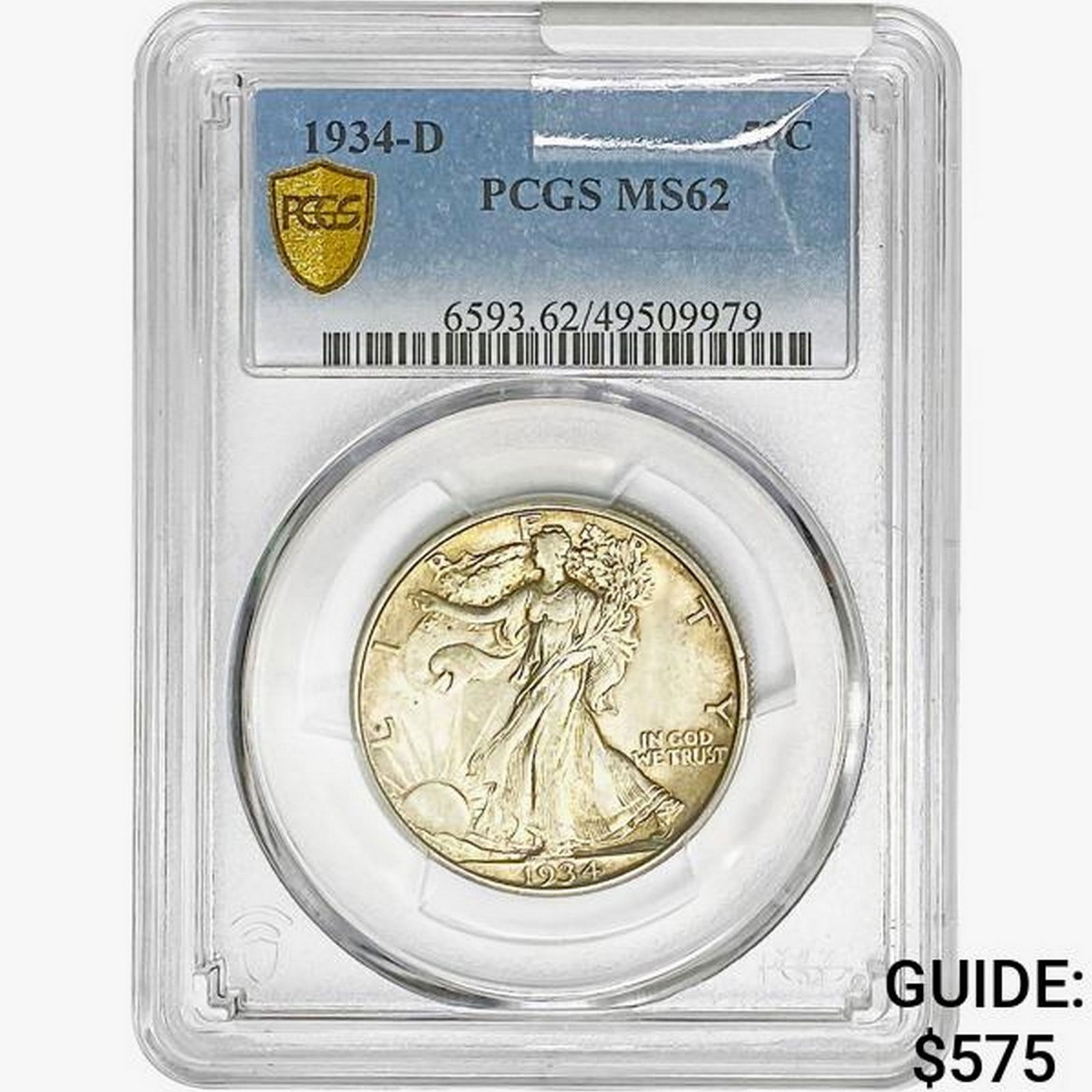 1934-D Walking Liberty Half Dollar PCGS MS62 (1 of 2)