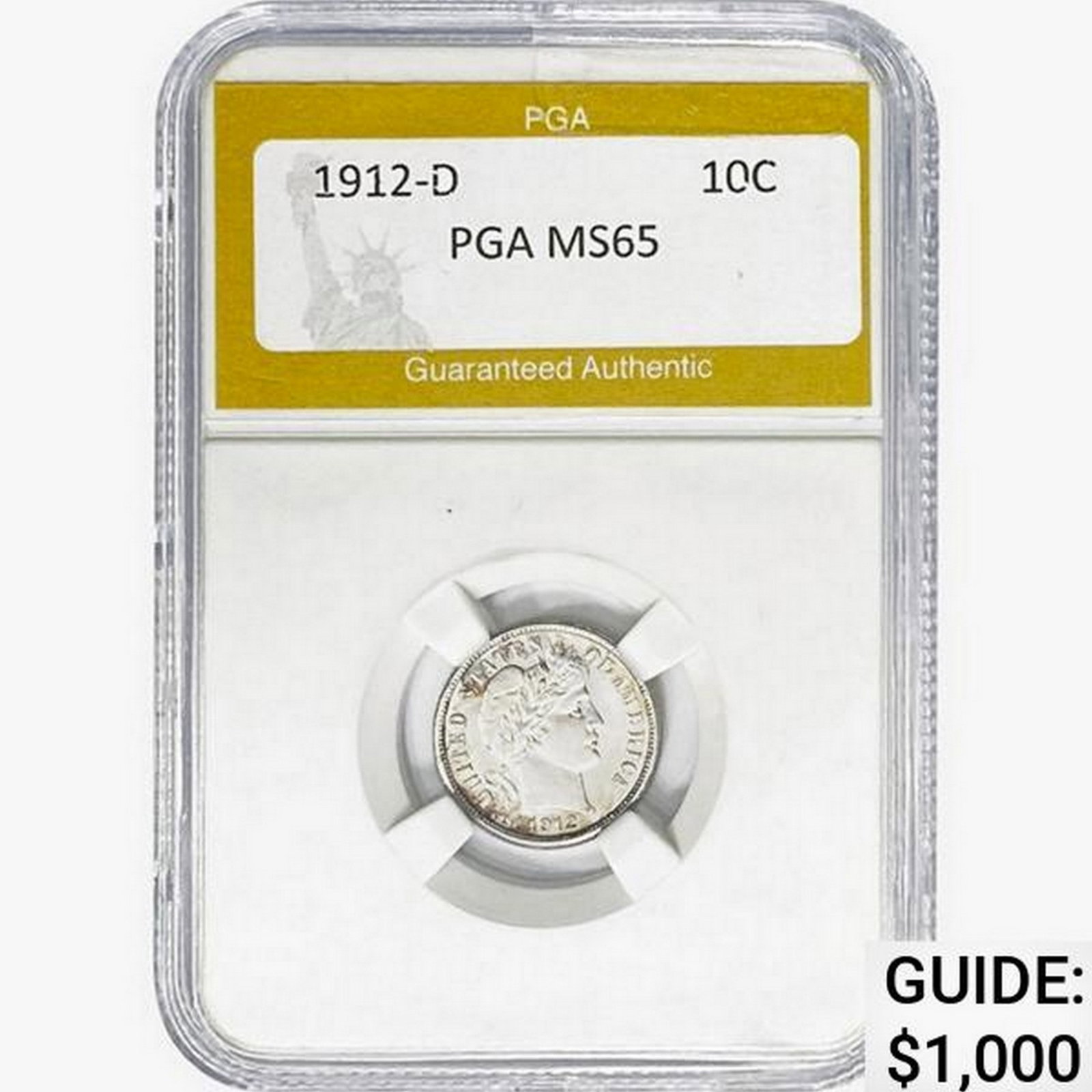 1912-D Barber Dime PGA MS65 (1 of 2)