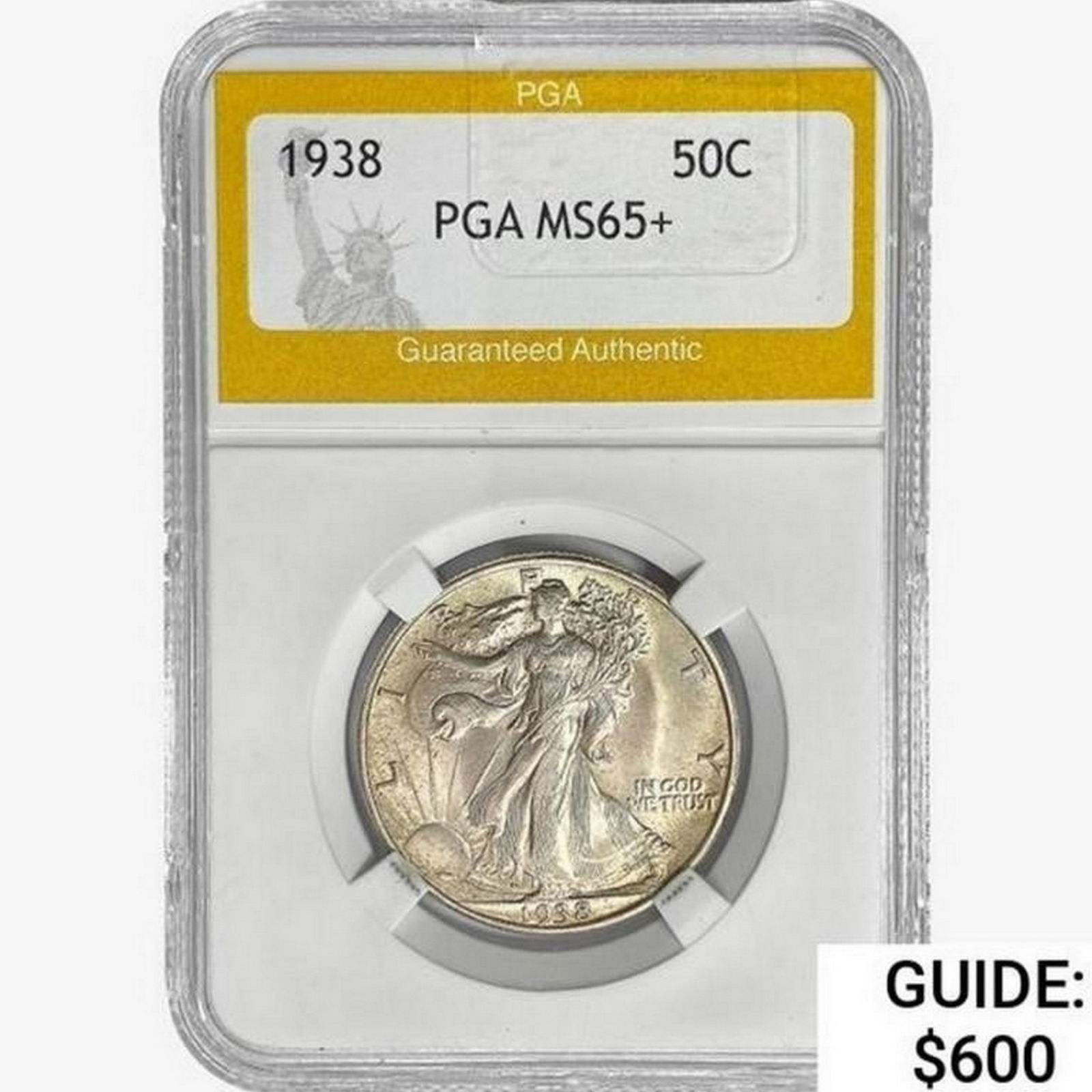 1938 Walking Liberty Half Dollar PGA MS65+ (1 of 2)