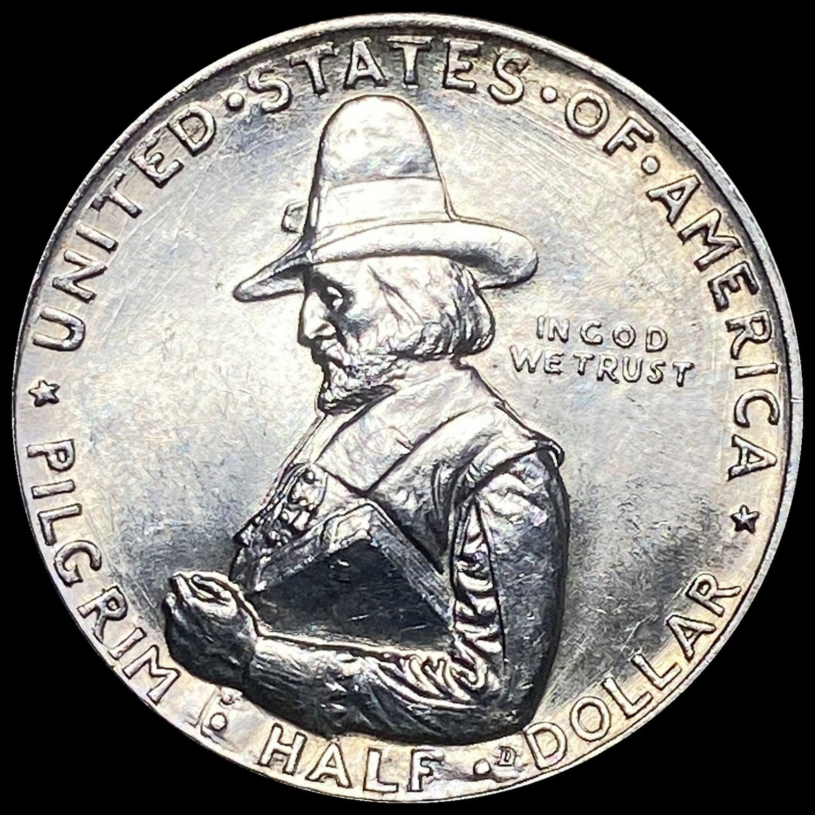 1920 Silver Pilgrim Half Dollar UNCIRCULATED (1 of 2)