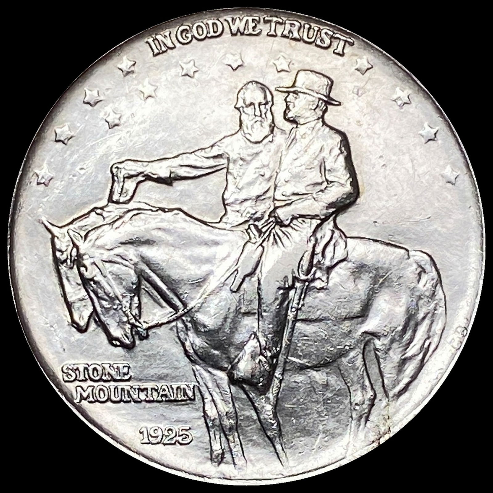 1925 Silver Stone Mountain Half Dollar ABOUT UNCIRCULATED (1 of 2)