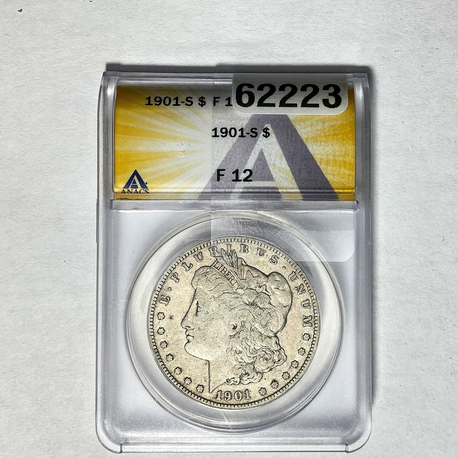 1901-S Morgan Dollar ANACS F 12 SILVER: 1901-S Morgan Dollar ANACS F 12 SILVER