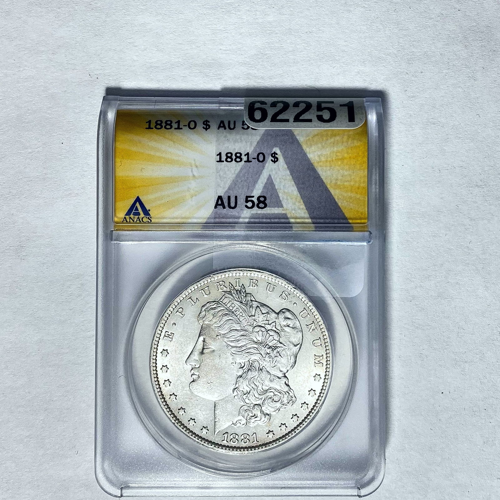 1881-O Morgan Dollar ANACS AU 58 SILVER (1 of 2)