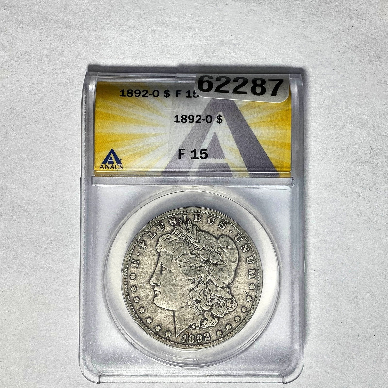 1892-O Morgan Dollar ANACS F 15 SILVER: 1892-O Morgan Dollar ANACS F 15 SILVER