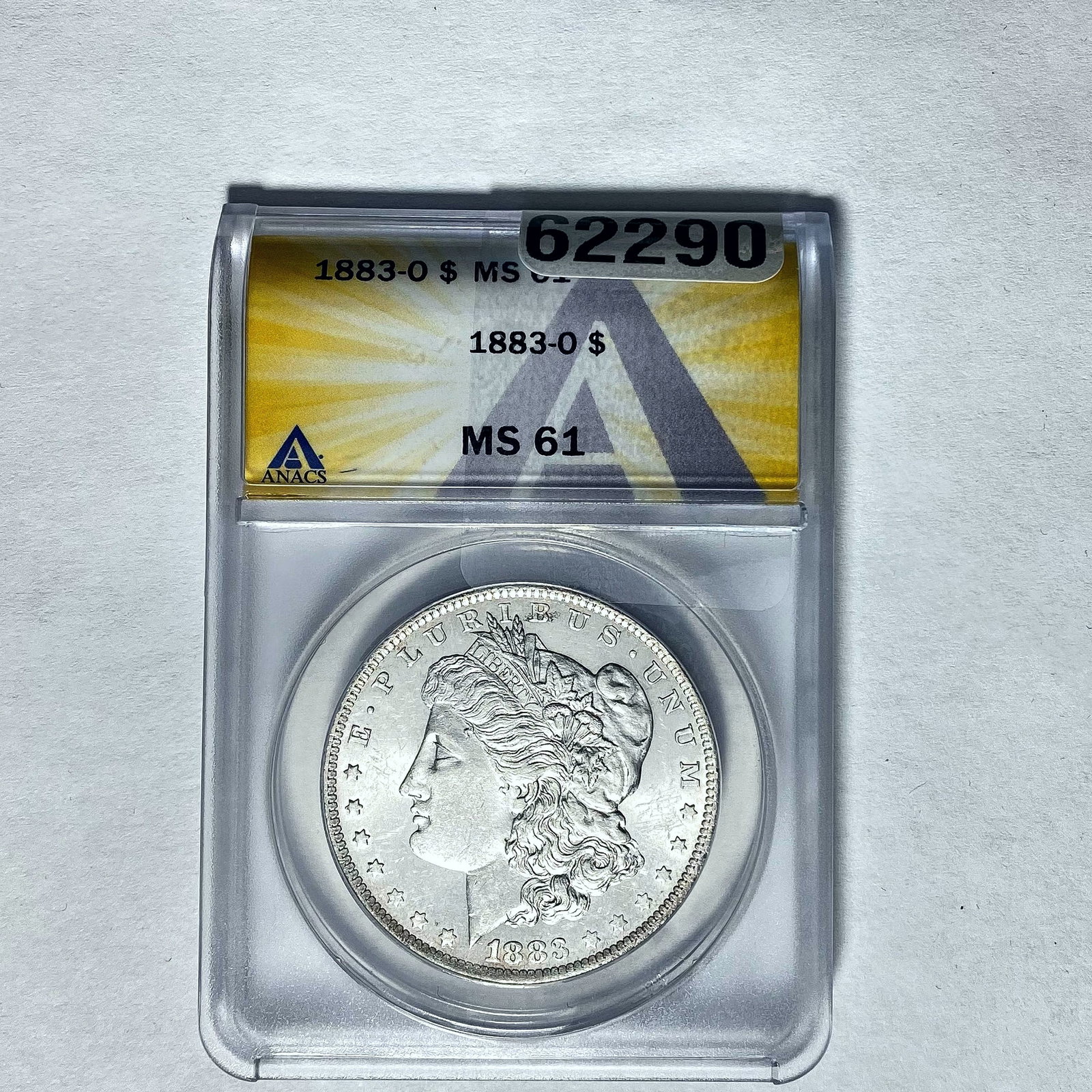 1883-O Morgan Dollar ANACS MS61 SILVER: 1883-O Morgan Dollar ANACS MS61 SILVER