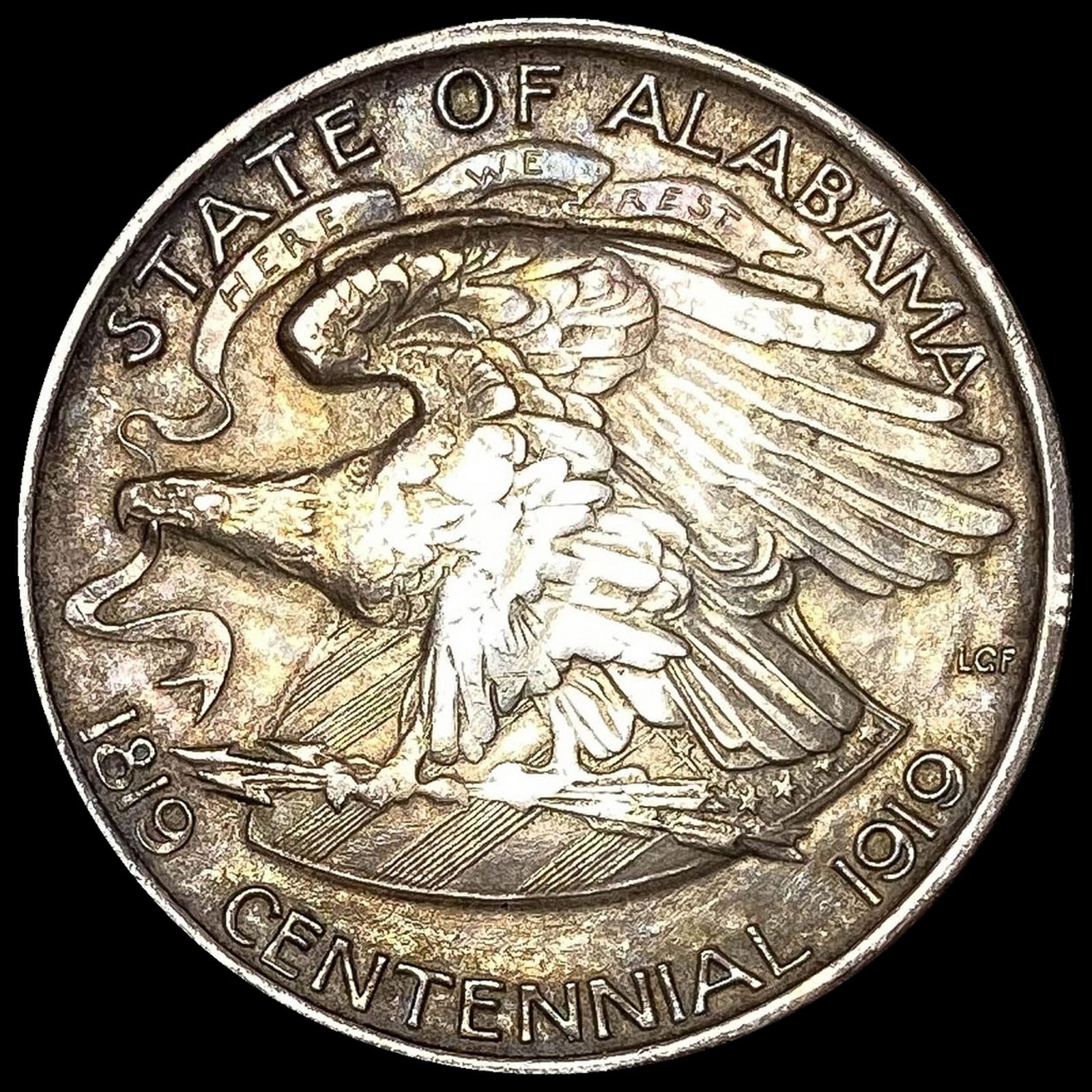 1921 Silver Alabama Centennial Half Dollar CHOICE AU (1 of 2)