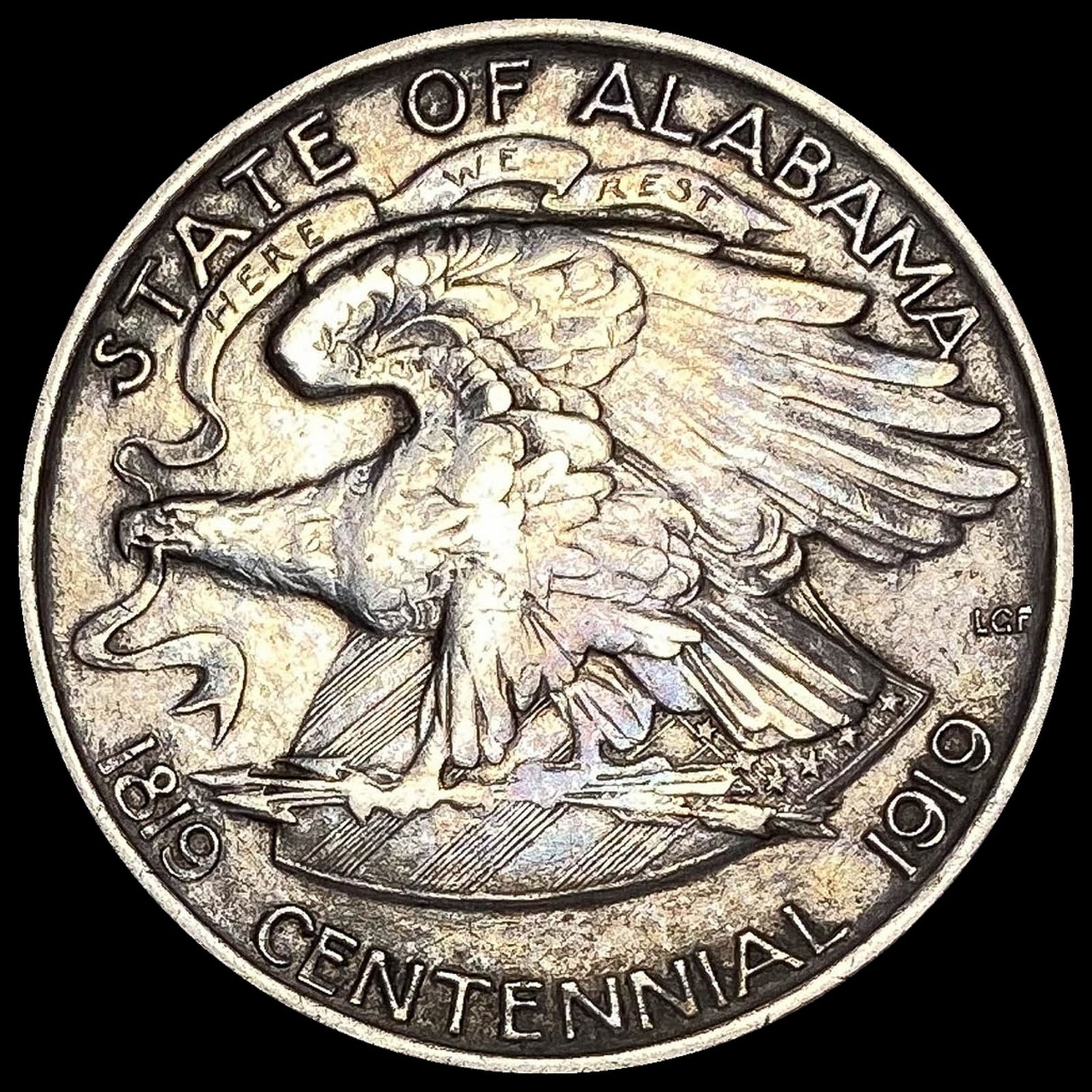 1921 Silver Alabama Centennial Half Dollar CHOICE AU (1 of 2)