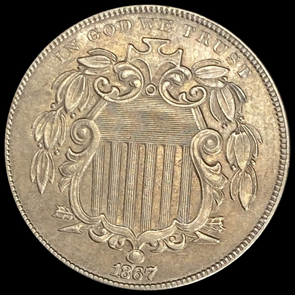 1867 Shield Nickel CLOSELY UNCIRCULATED (1 of 2)