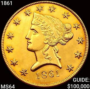 1861 $10 Gold Eagle CHOICE BU: 1861 $10 Gold Eagle CHOICE BU
