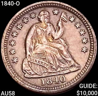1840-O Seated Liberty Half Dime CHOICE AU: 1840-O Seated Liberty Half Dime CHOICE AU