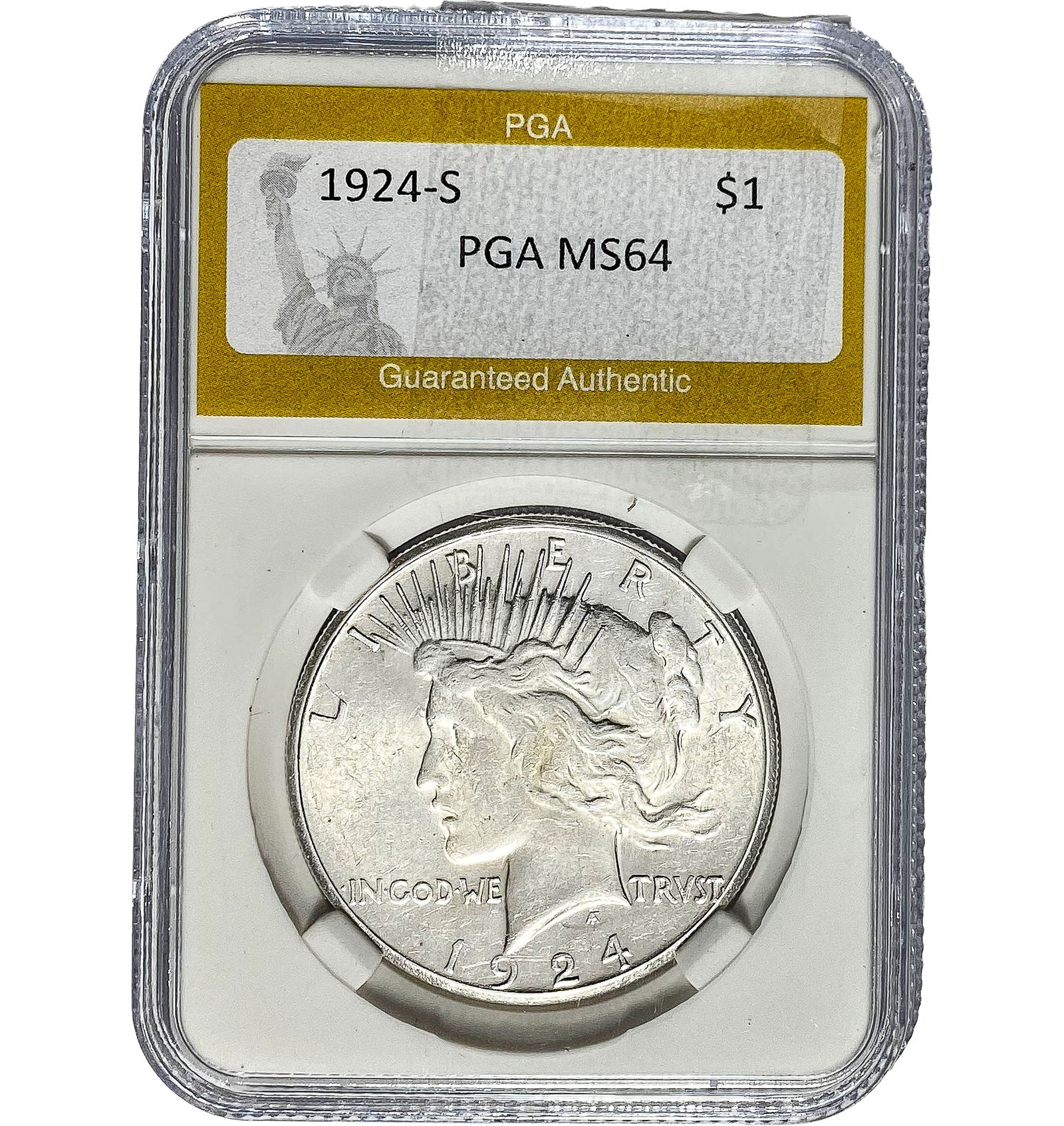 1924-S Peace Dollar PGA MS64 SILVER (1 of 2)