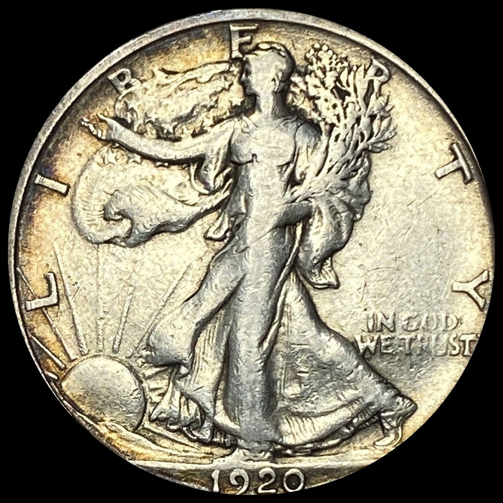 1920-S Silver Half Dollar Walking Liberty LIGHTLY CIRCULATED (1 of 2)