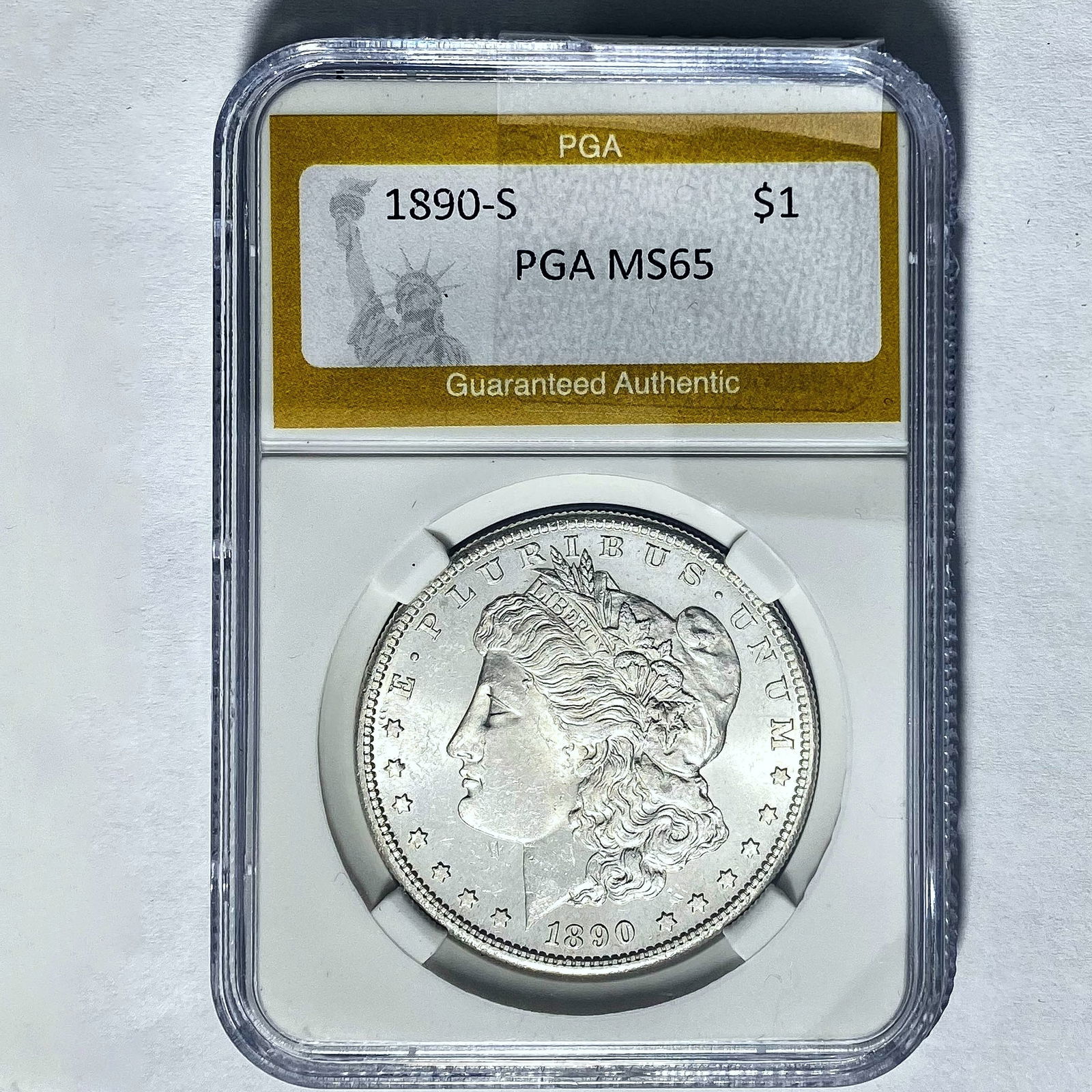1890-S Morgan Dollar PGA MS65 (1 of 2)