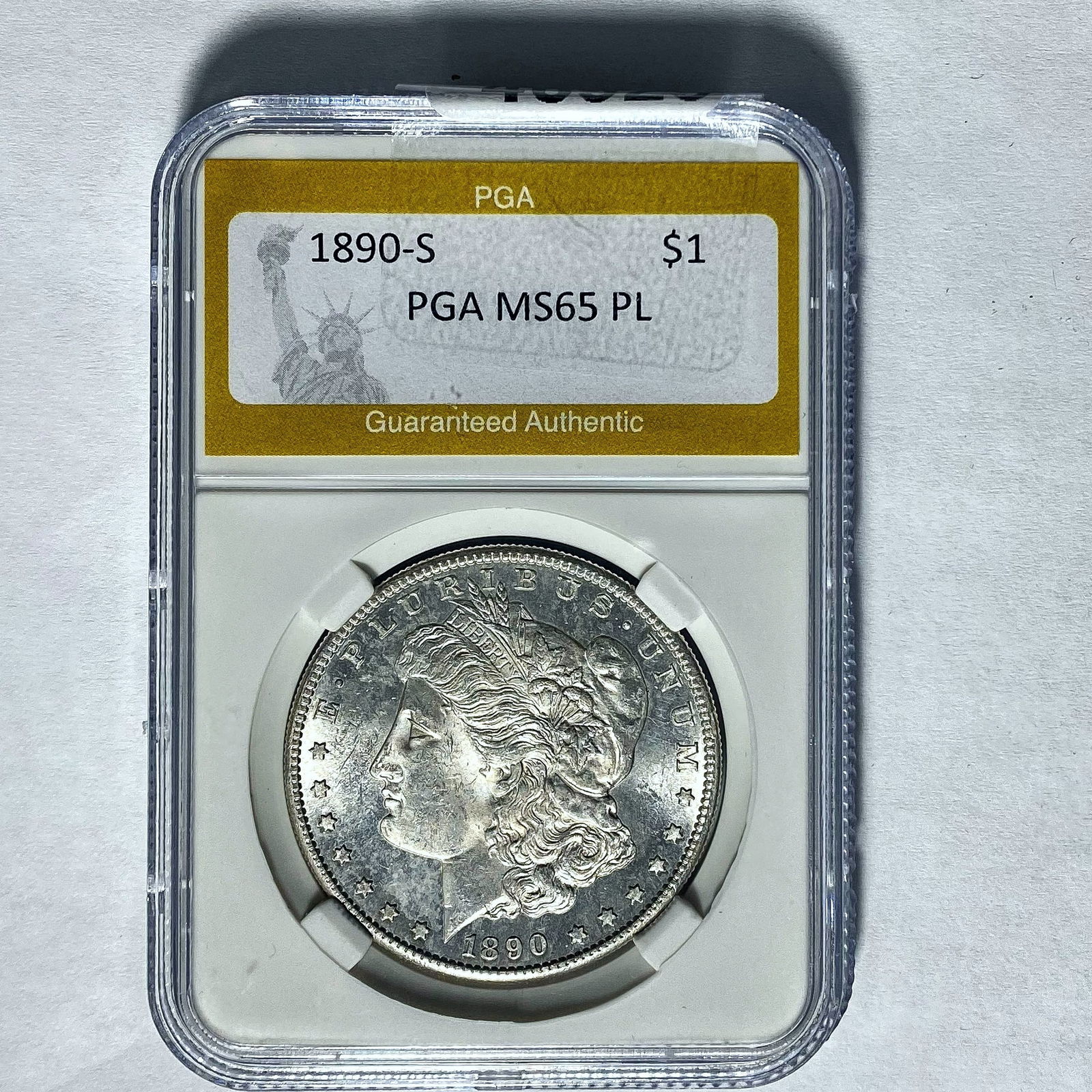 1890-S Morgan Dollar PGA MS65 PL (1 of 2)